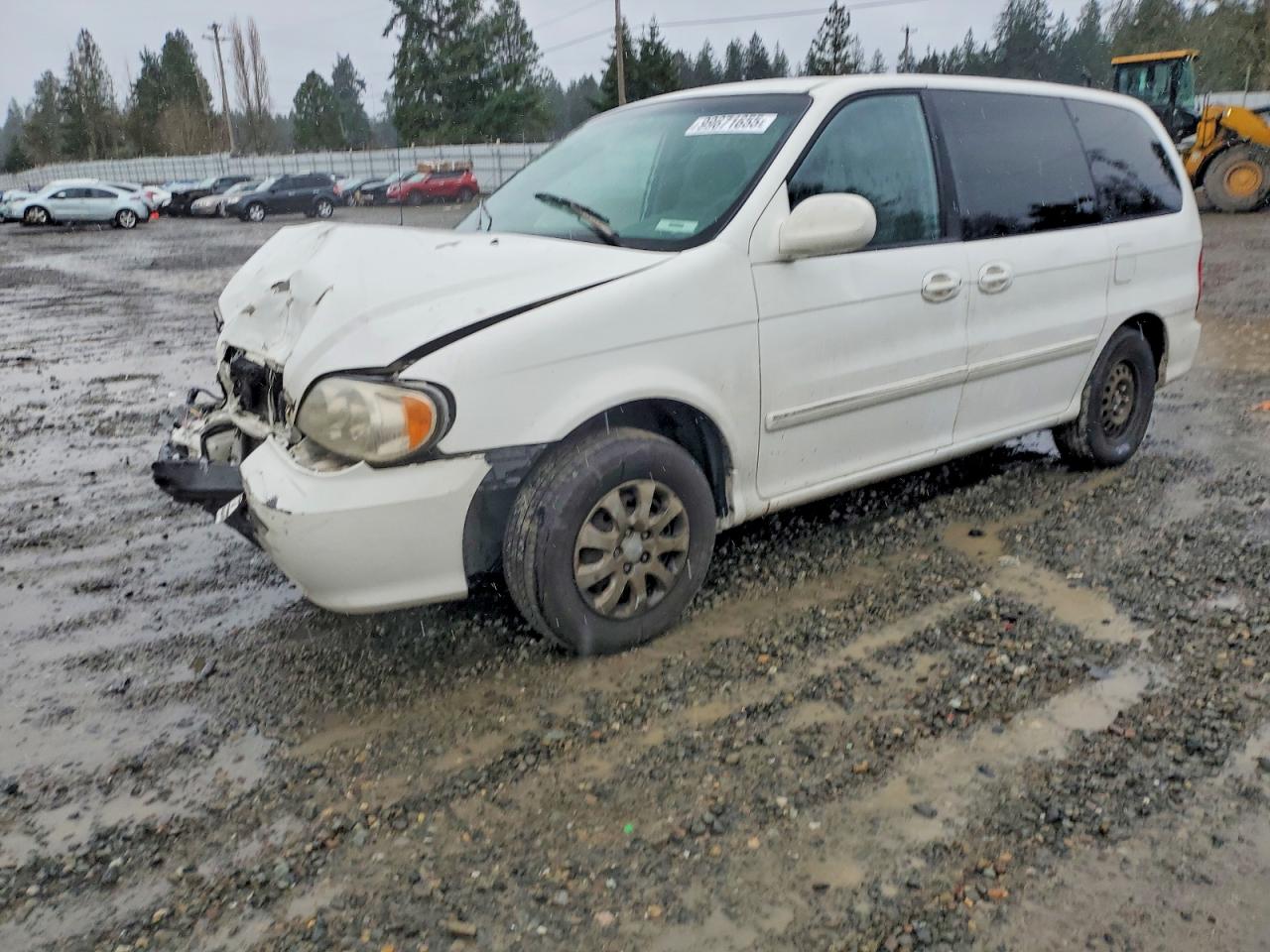 2005 Kia Sedona Lx White vin: KNDUP132156770339