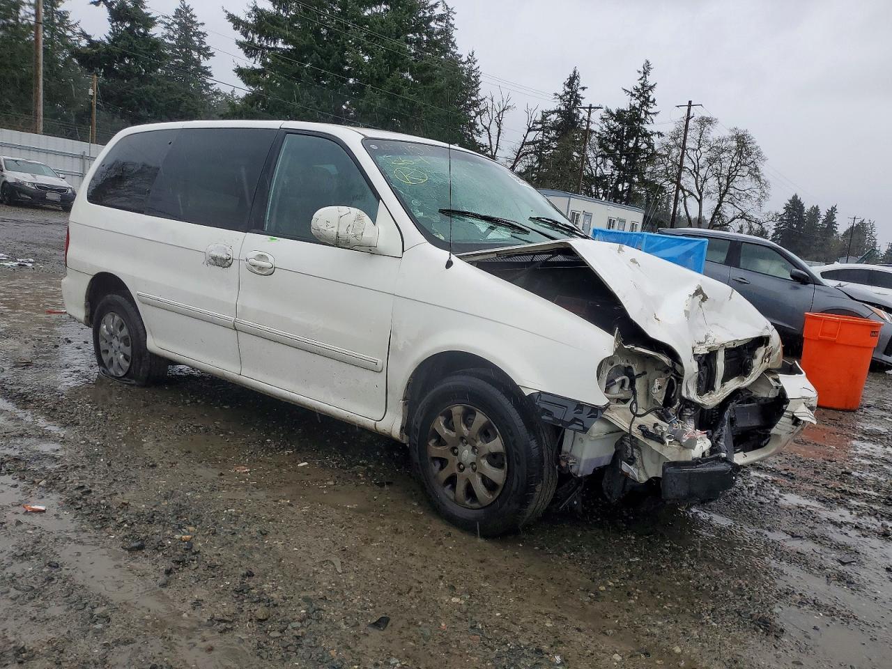 2005 Kia Sedona Lx White vin: KNDUP132156770339