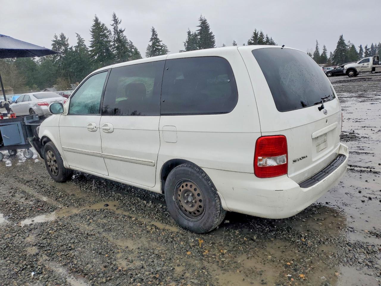 2005 Kia Sedona Lx White vin: KNDUP132156770339