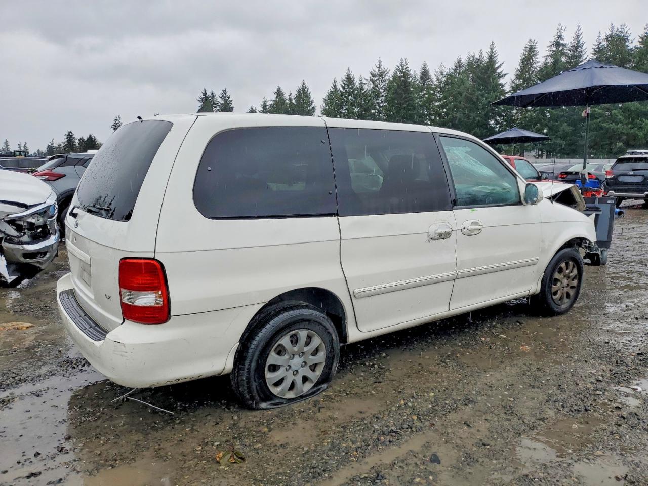 2005 Kia Sedona Lx White vin: KNDUP132156770339