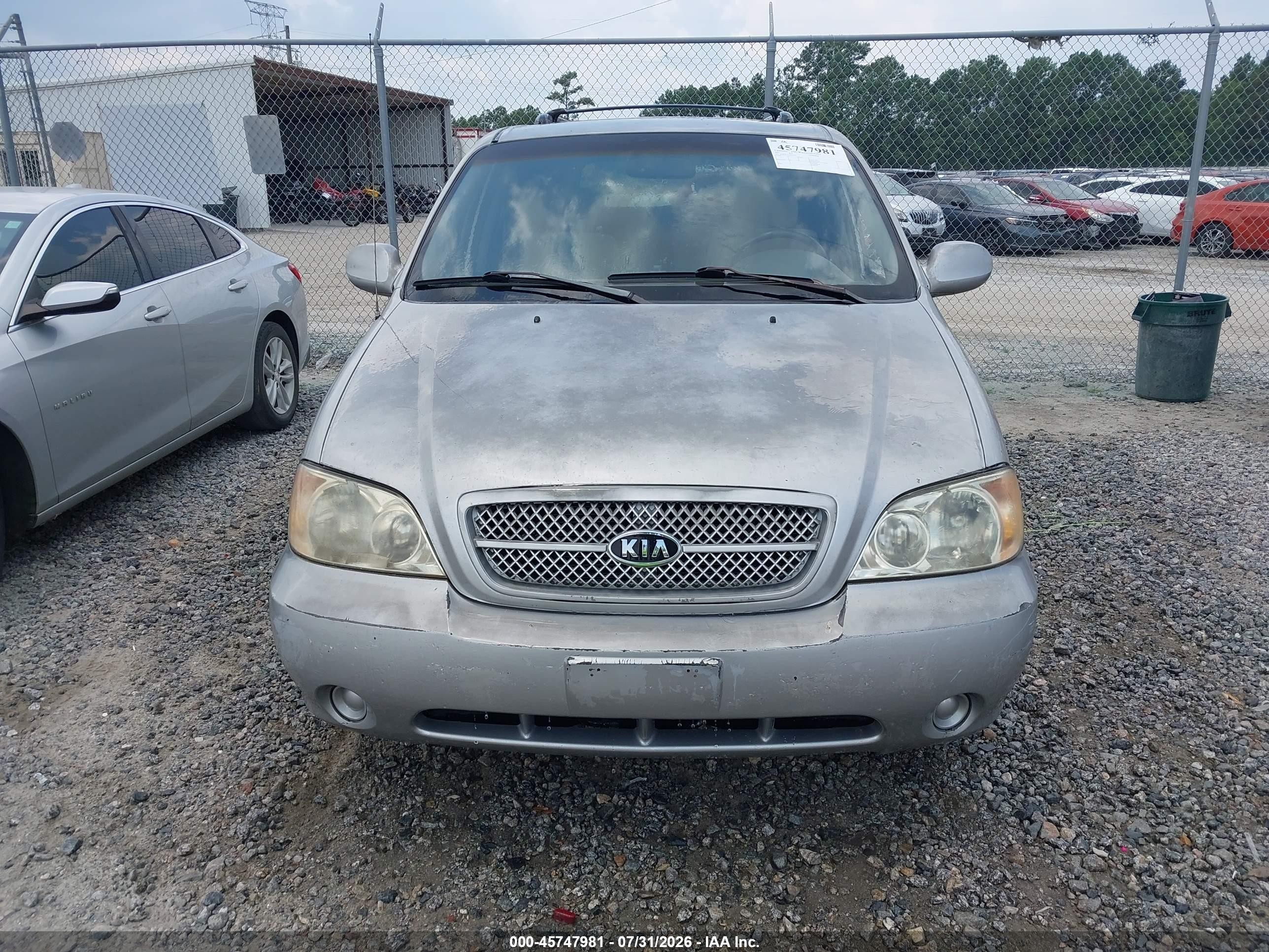 2005 Kia Sedona Ex/lx Gray vin: KNDUP132256689222