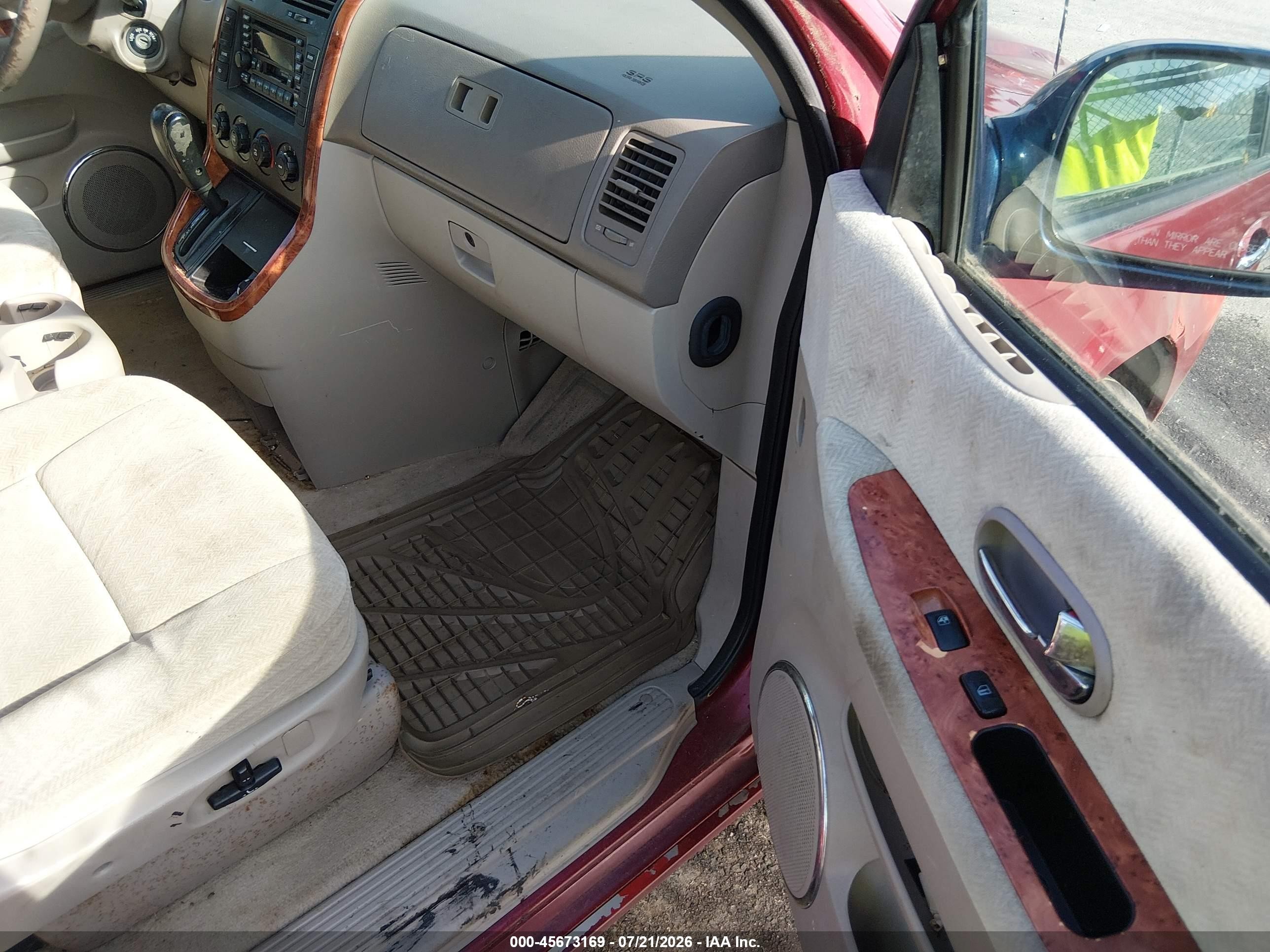 2005 Kia Sedona Ex/lx Burgundy vin: KNDUP132356736676