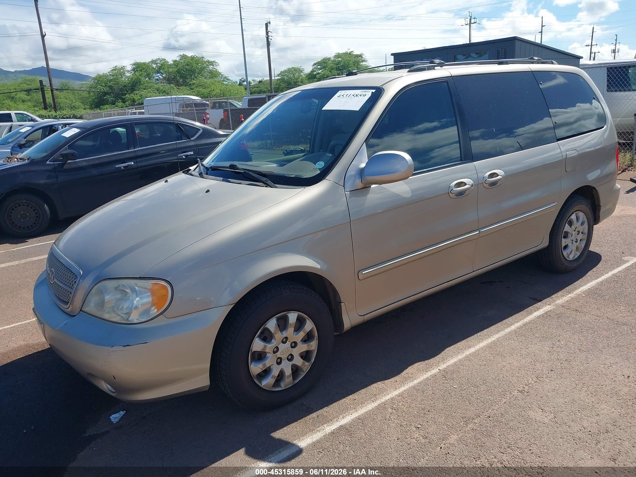 2005 Kia Sedona Ex/lx Brown vin: KNDUP132456721281