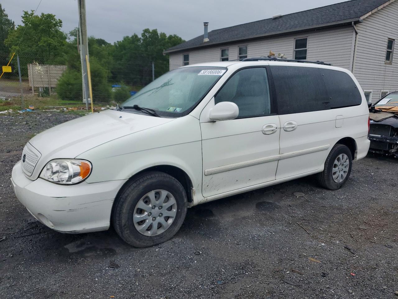 2005 Kia Sedona Lx White vin: KNDUP132756679088