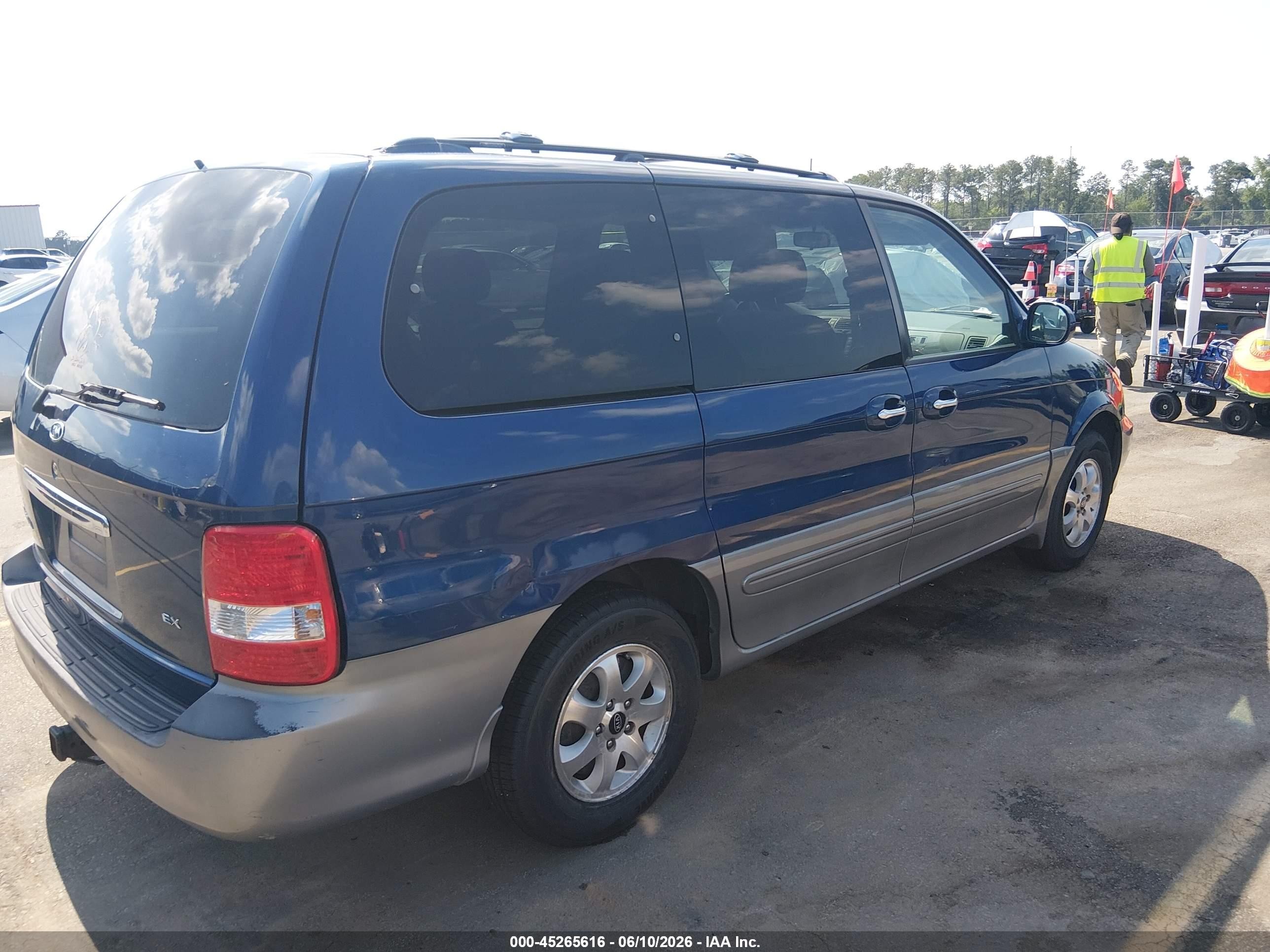 2005 Kia Sedona Ex/lx Blue vin: KNDUP132856684753