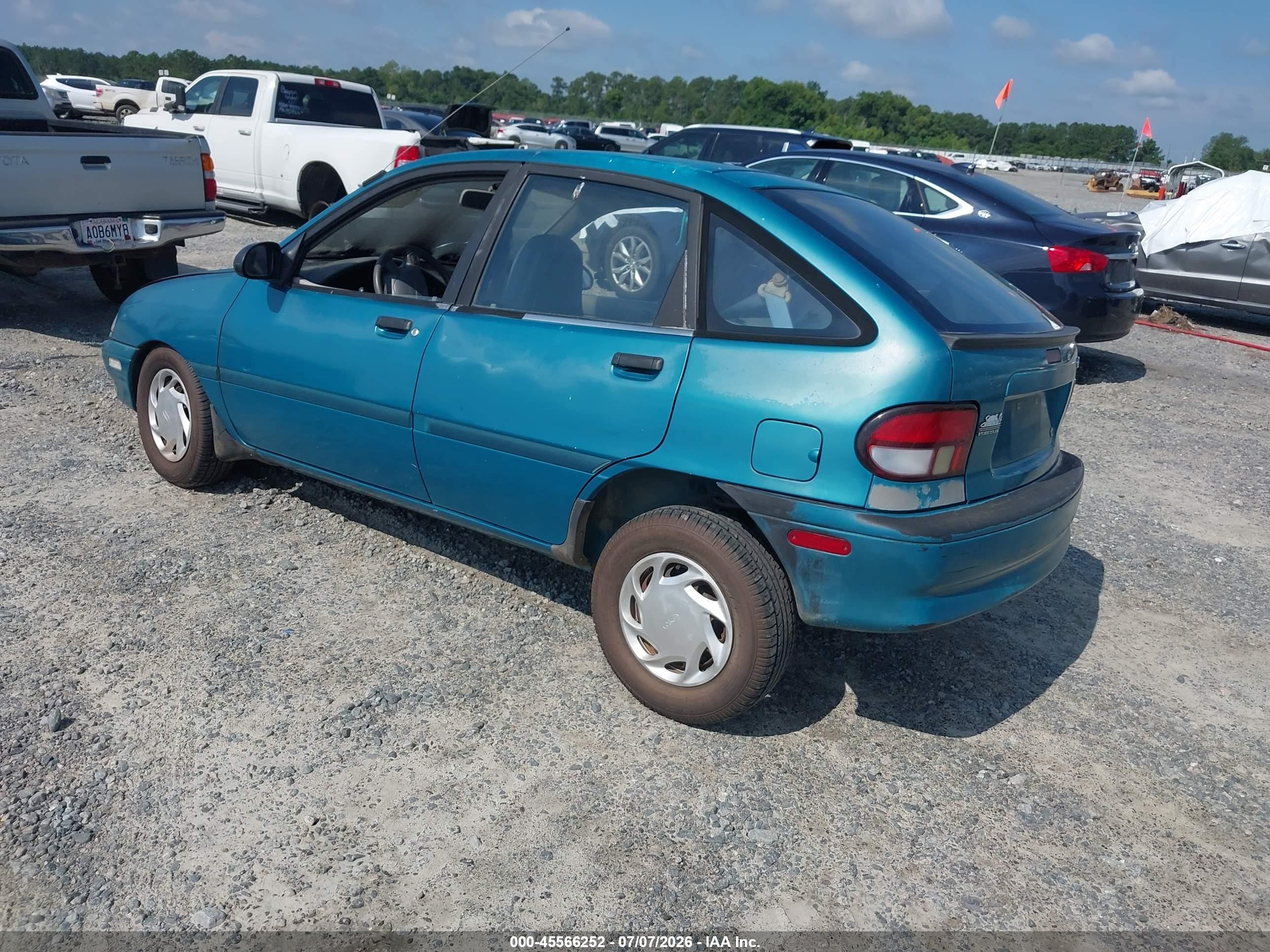 1994 Ford Aspire   Blue vin: KNJLT06H5R6128310