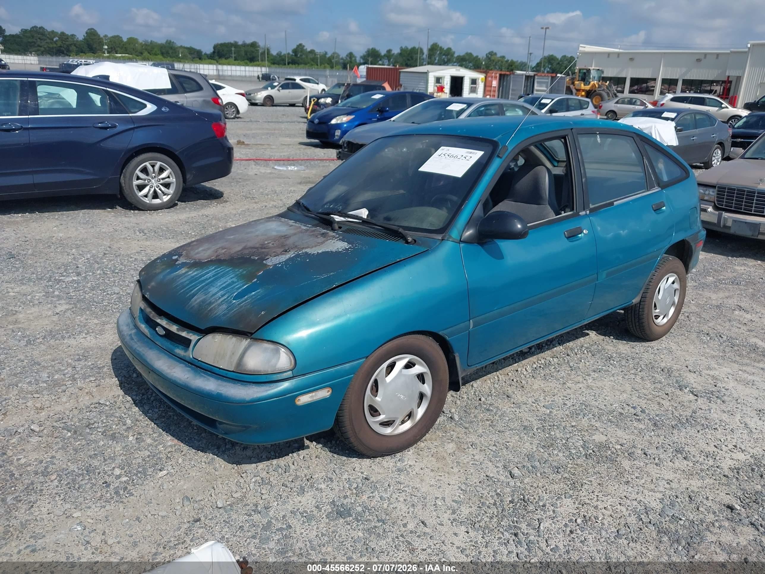 1994 Ford Aspire   Blue vin: KNJLT06H5R6128310