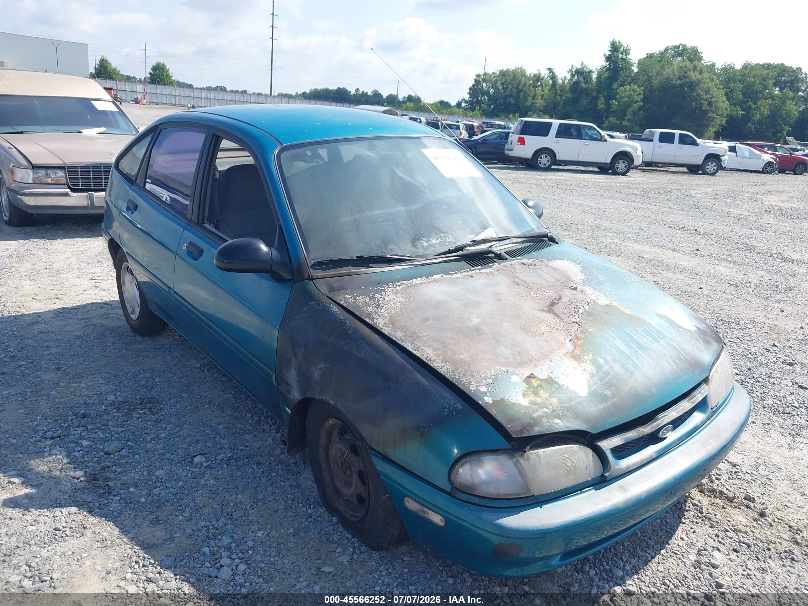 1994 Ford Aspire   Blue vin: KNJLT06H5R6128310