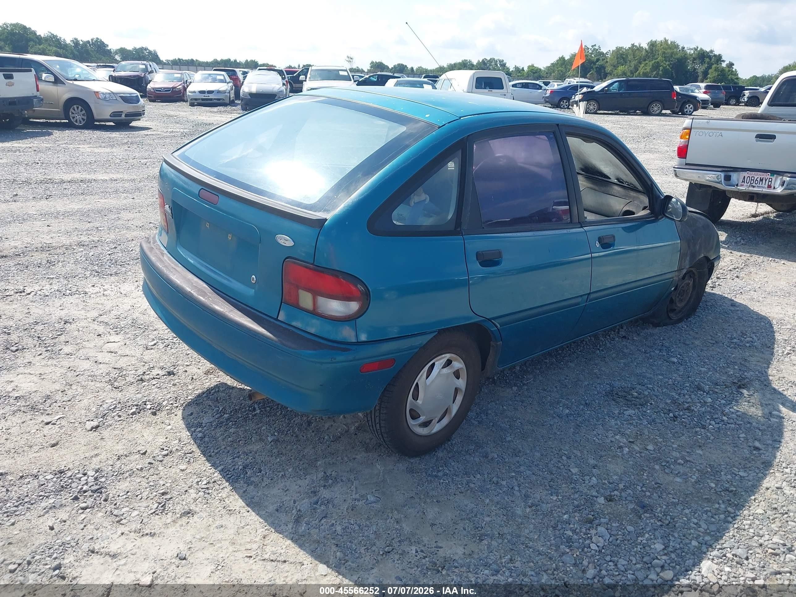 1994 Ford Aspire   Blue vin: KNJLT06H5R6128310