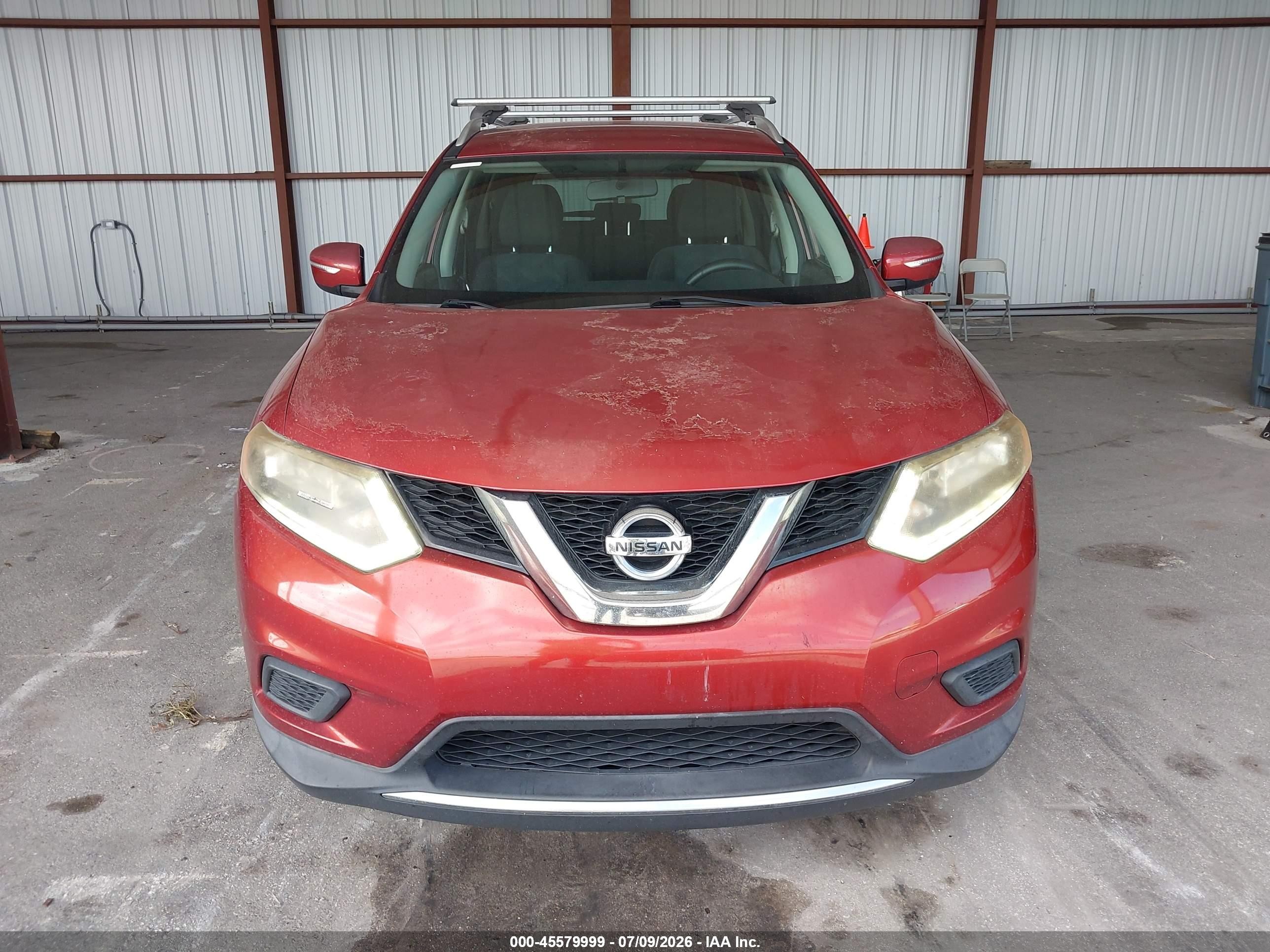 2015 Nissan Rogue Sv Красный vin: KNMAT2MT0FP501448
