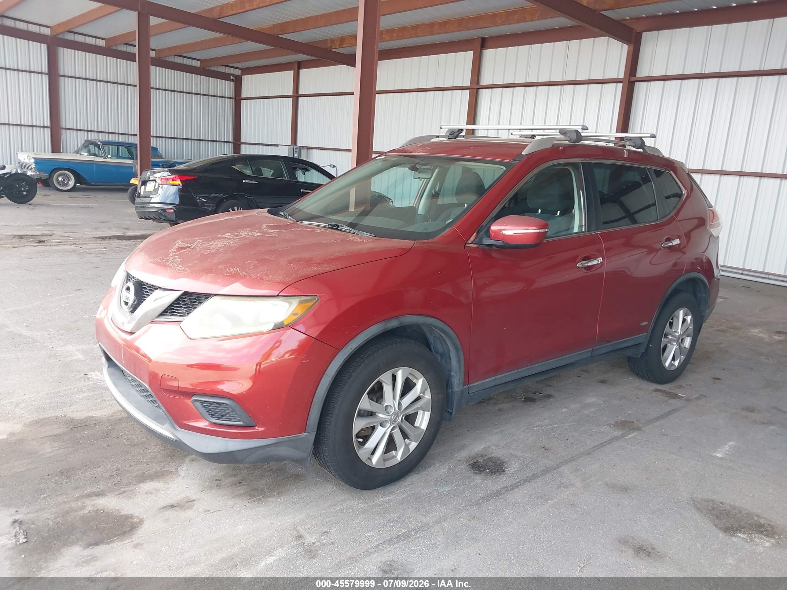2015 Nissan Rogue Sv Красный vin: KNMAT2MT0FP501448