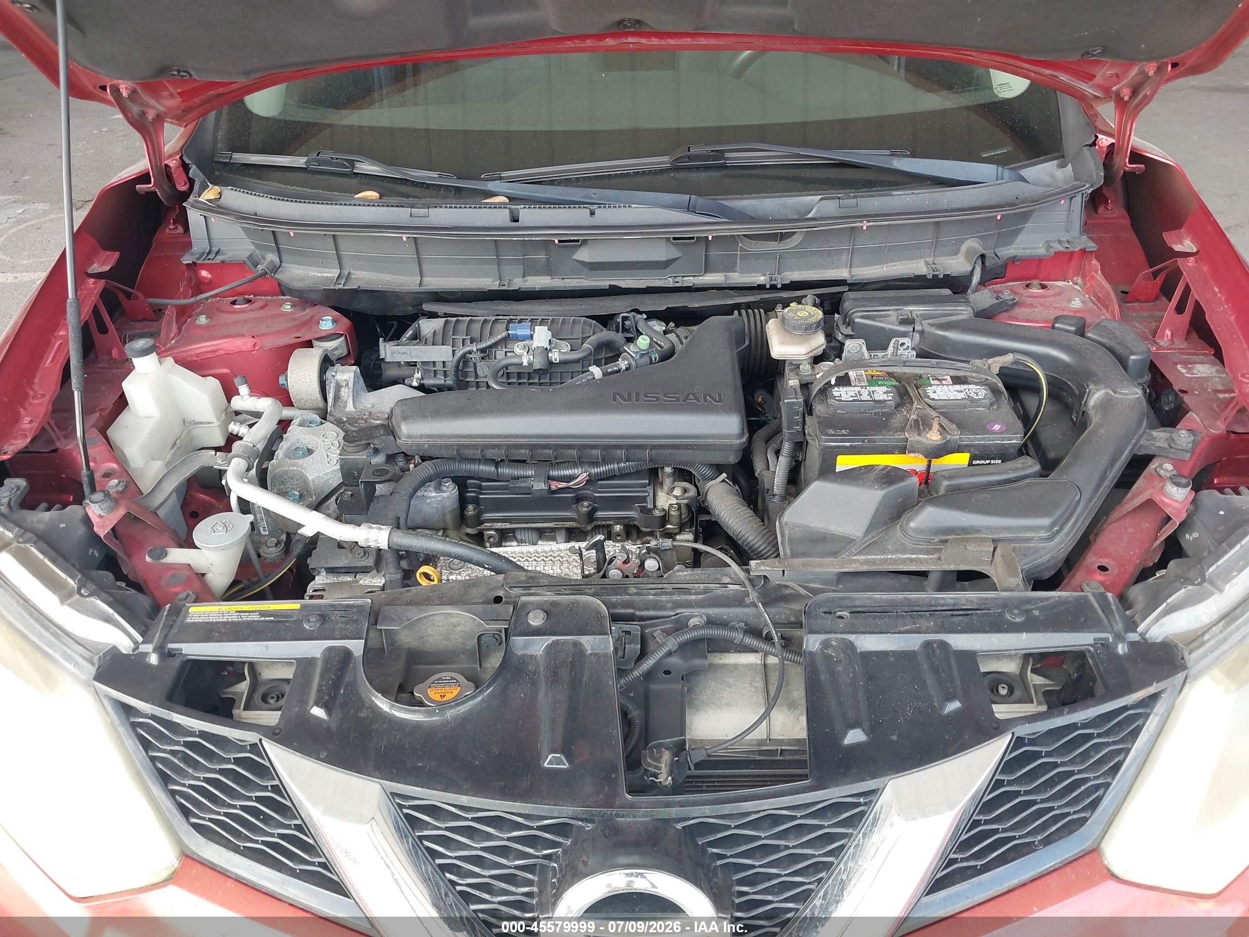 2015 Nissan Rogue Sv Красный vin: KNMAT2MT0FP501448