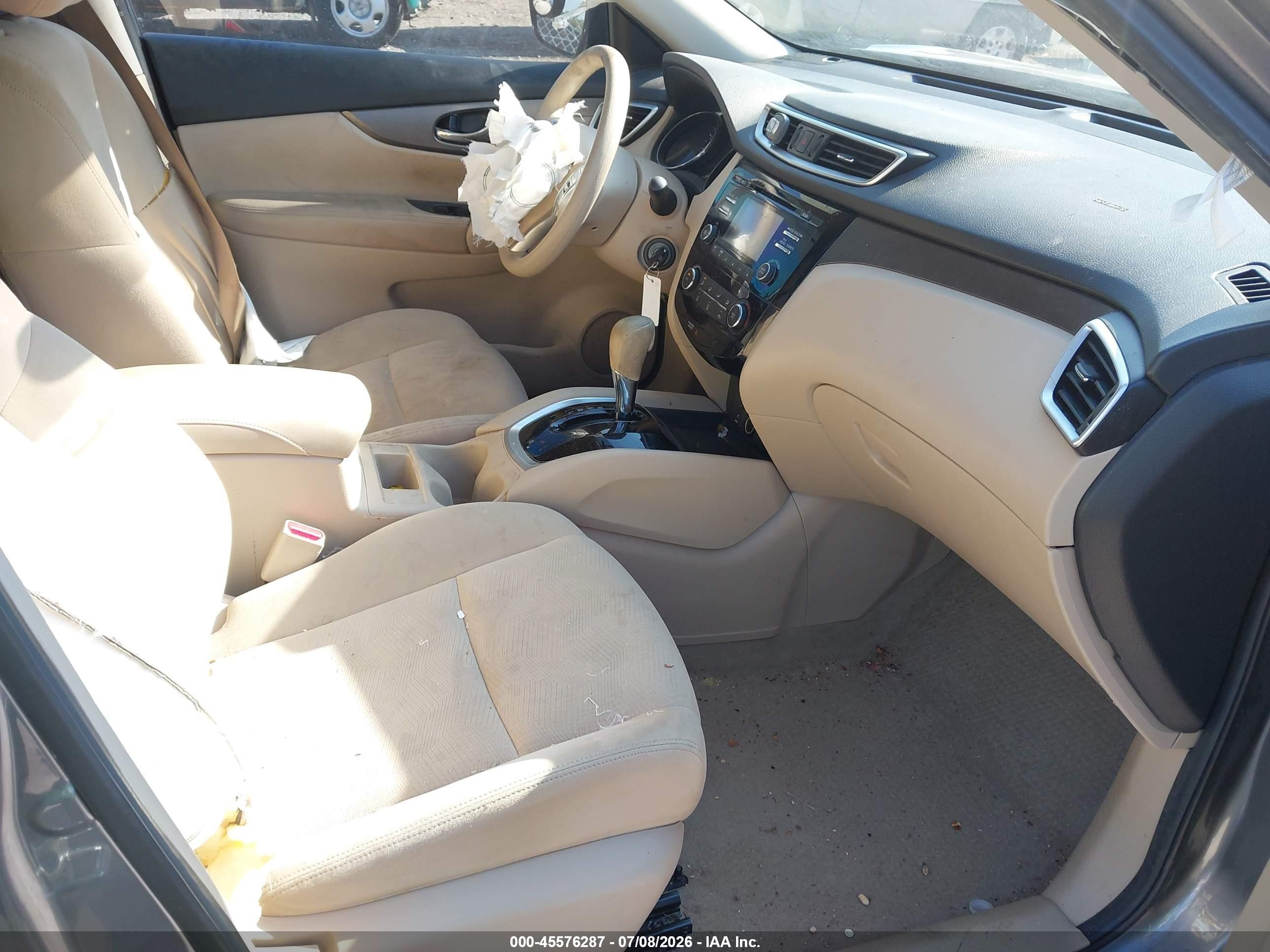 2015 Nissan Rogue S Gray vin: KNMAT2MT0FP505290