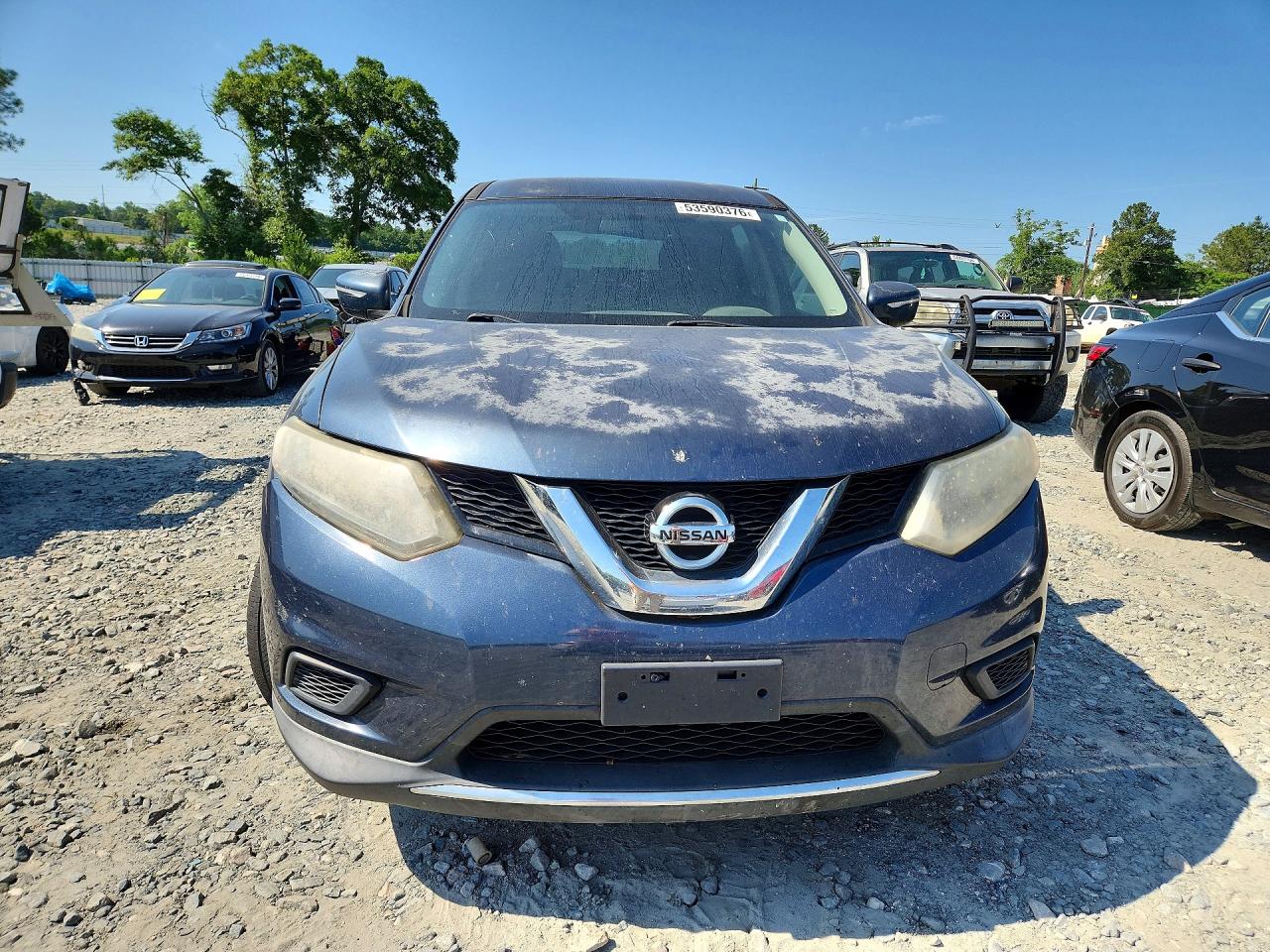 2015 Nissan Rogue S Blue vin: KNMAT2MT0FP515656