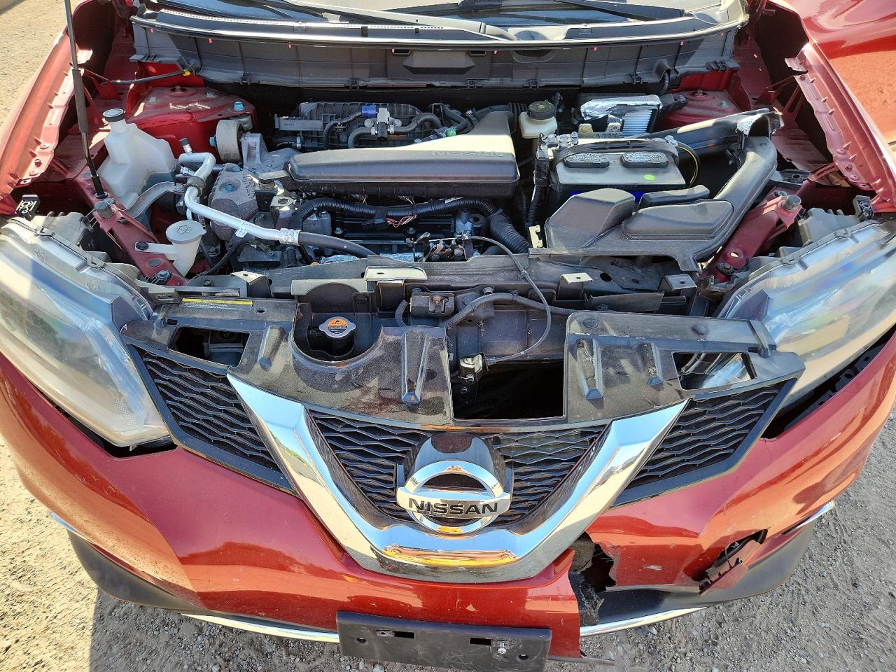 2015 Nissan Rogue S Red vin: KNMAT2MT0FP518430
