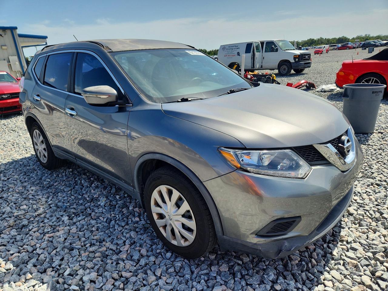 2015 Nissan Rogue S Gray vin: KNMAT2MT0FP523899