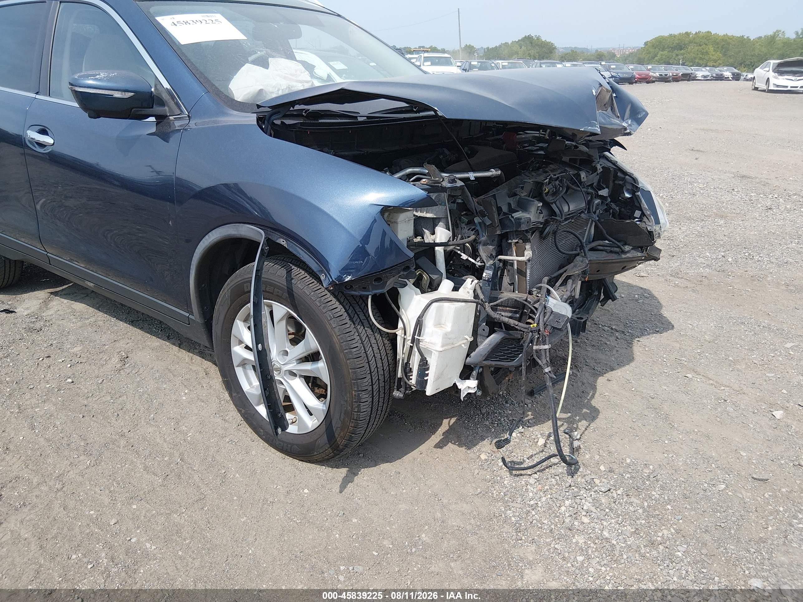 2015 Nissan Rogue Sv Blue vin: KNMAT2MT0FP533039