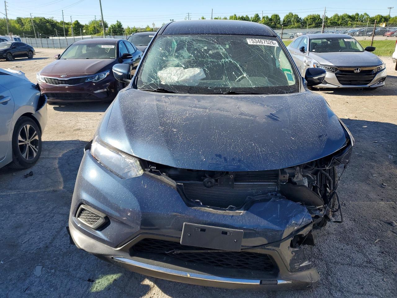 2015 Nissan Rogue S Синий vin: KNMAT2MT0FP550018
