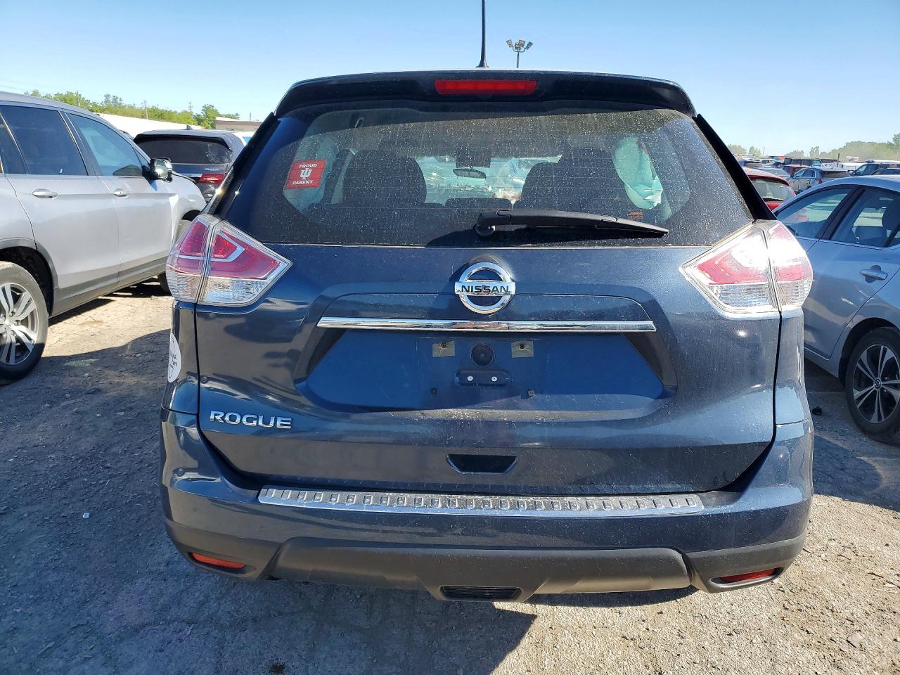 2015 Nissan Rogue S Синий vin: KNMAT2MT0FP550018