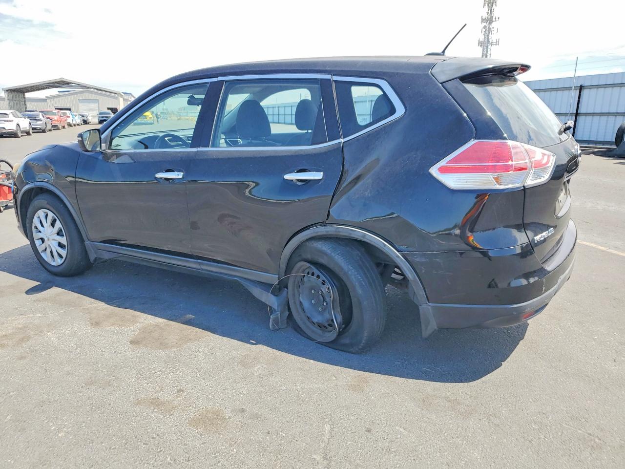 2015 Nissan Rogue S Black vin: KNMAT2MT0FP559298
