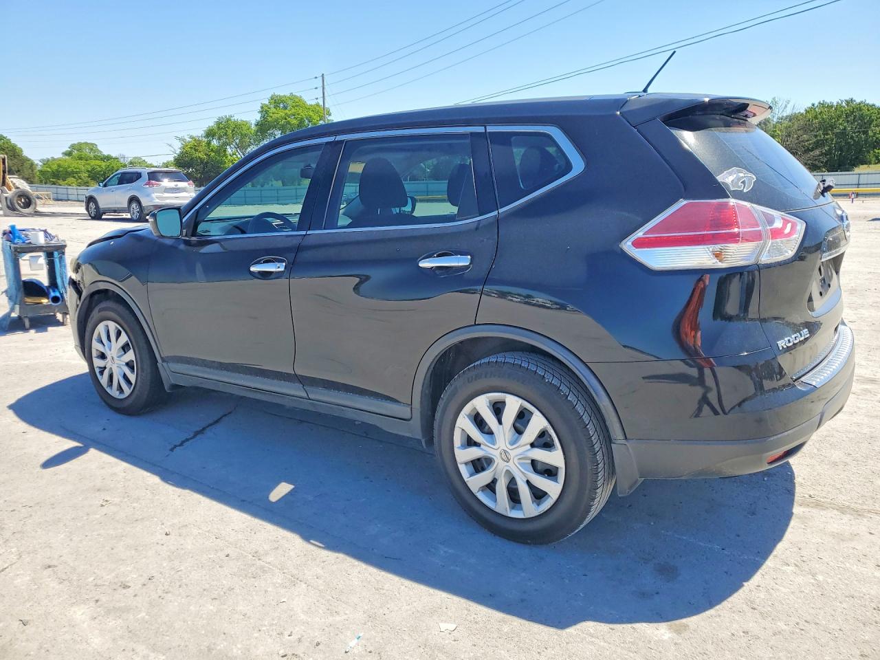 2015 Nissan Rogue S Black vin: KNMAT2MT0FP572827