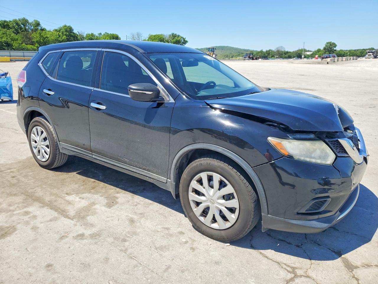 2015 Nissan Rogue S Black vin: KNMAT2MT0FP572827