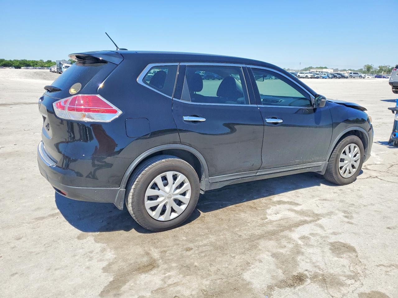 2015 Nissan Rogue S Black vin: KNMAT2MT0FP572827