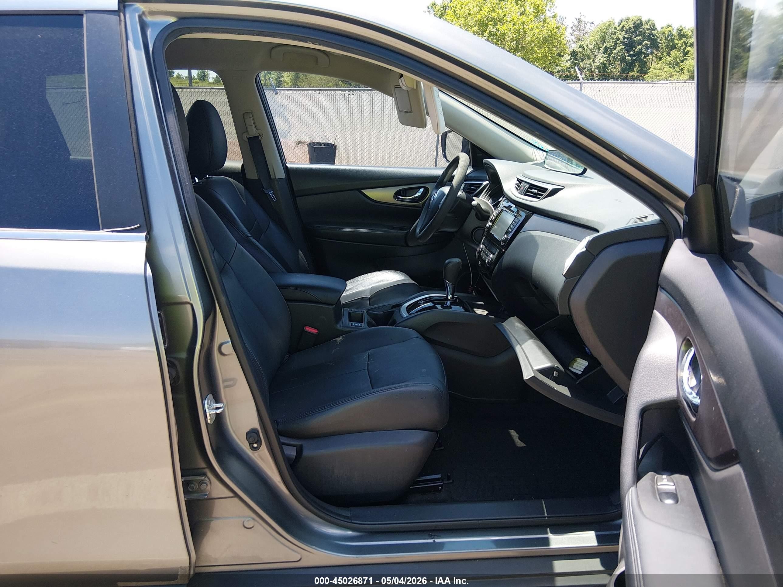 2015 Nissan Rogue Sv Gray vin: KNMAT2MT0FP575372