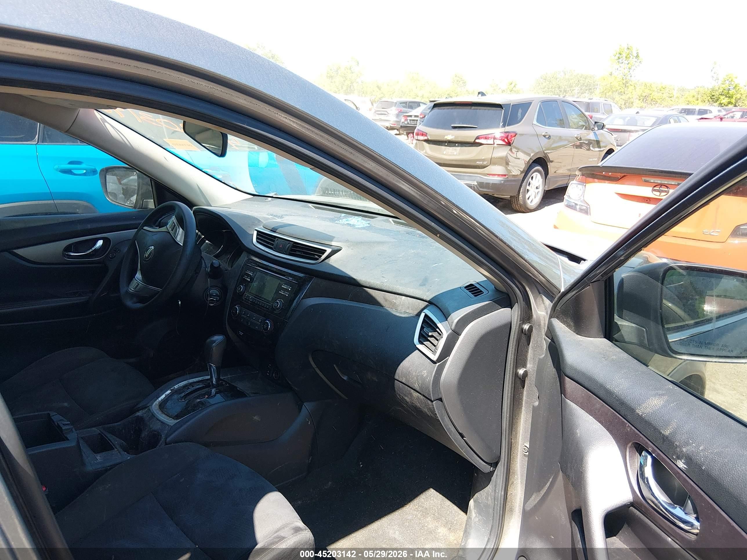 2015 Nissan Rogue S Gray vin: KNMAT2MT0FP590891