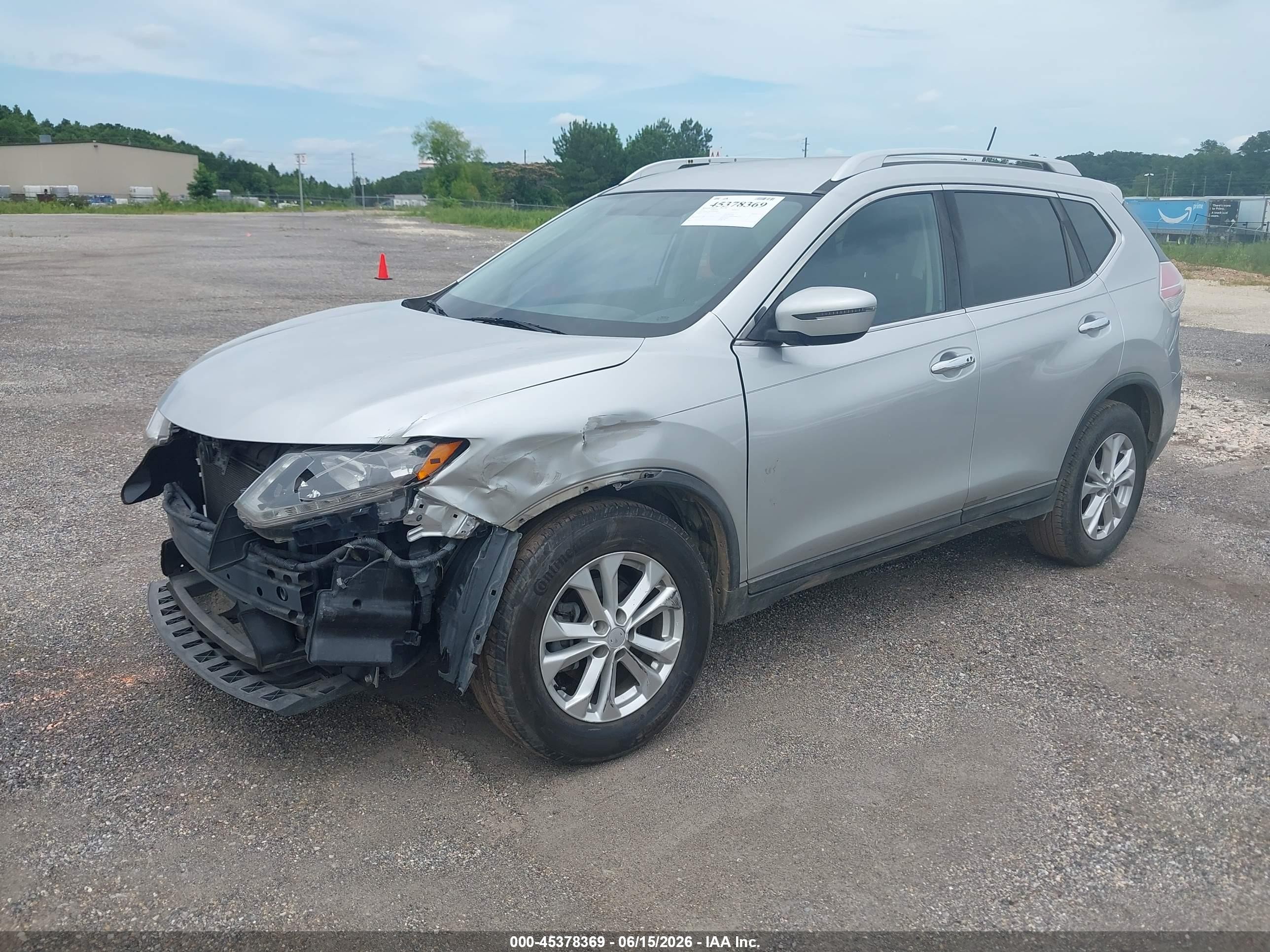 2016 Nissan Rogue Sv Серебряный vin: KNMAT2MT0GP684884