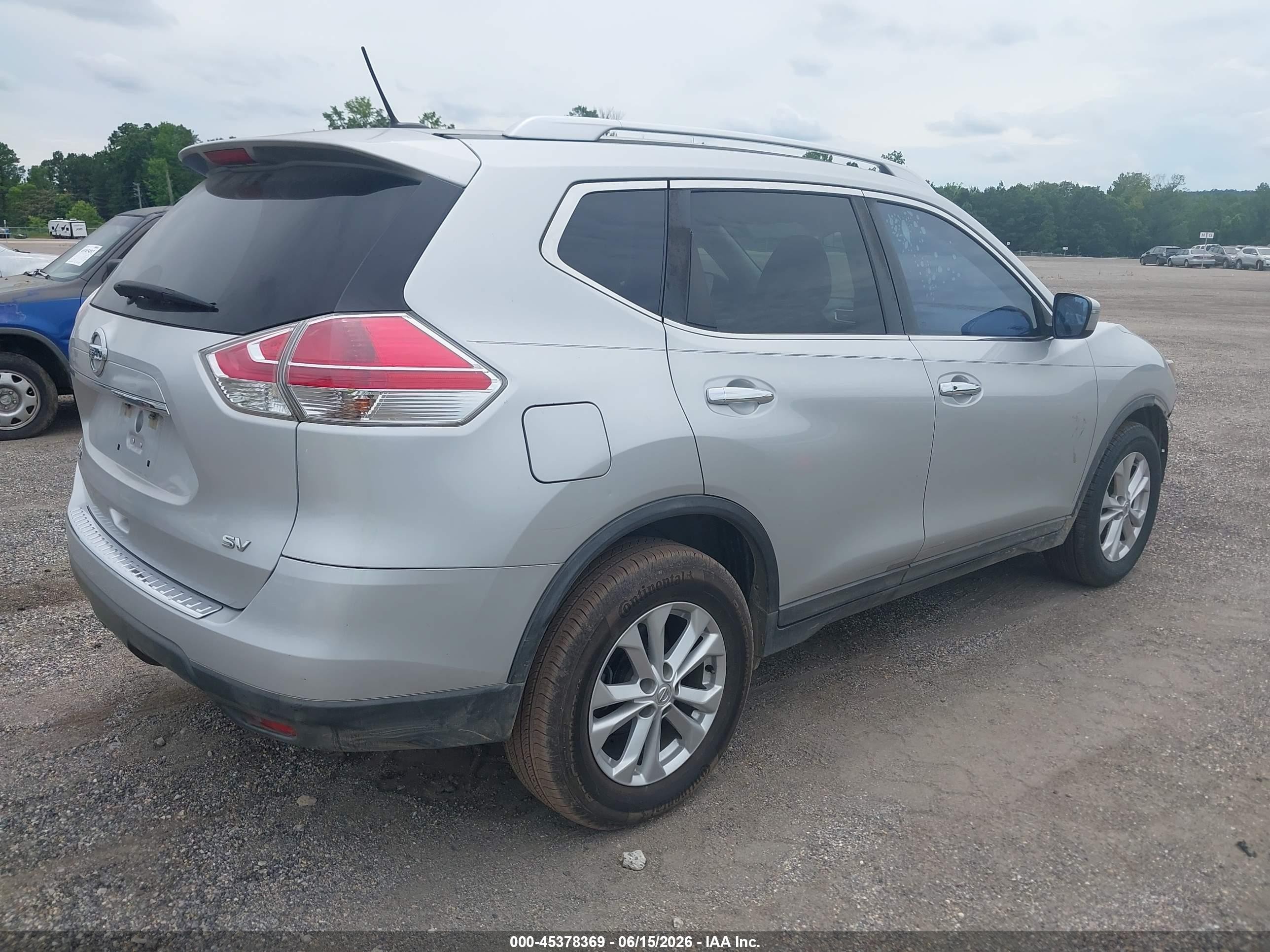 2016 Nissan Rogue Sv Серебряный vin: KNMAT2MT0GP684884