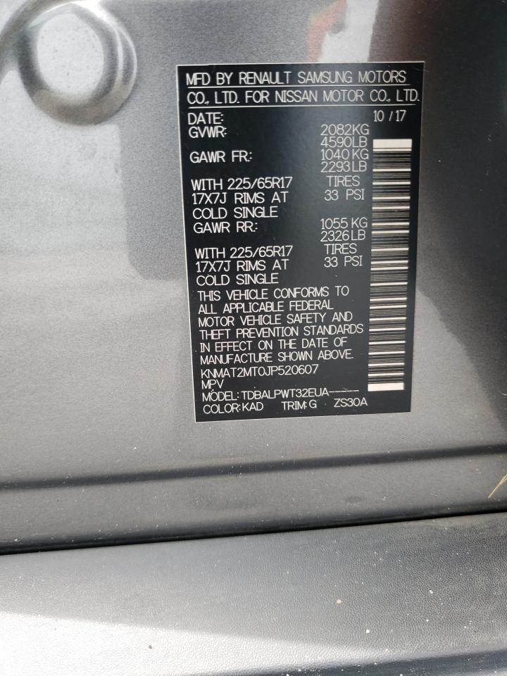 2018 Nissan Rogue S Gray vin: KNMAT2MT0JP520607
