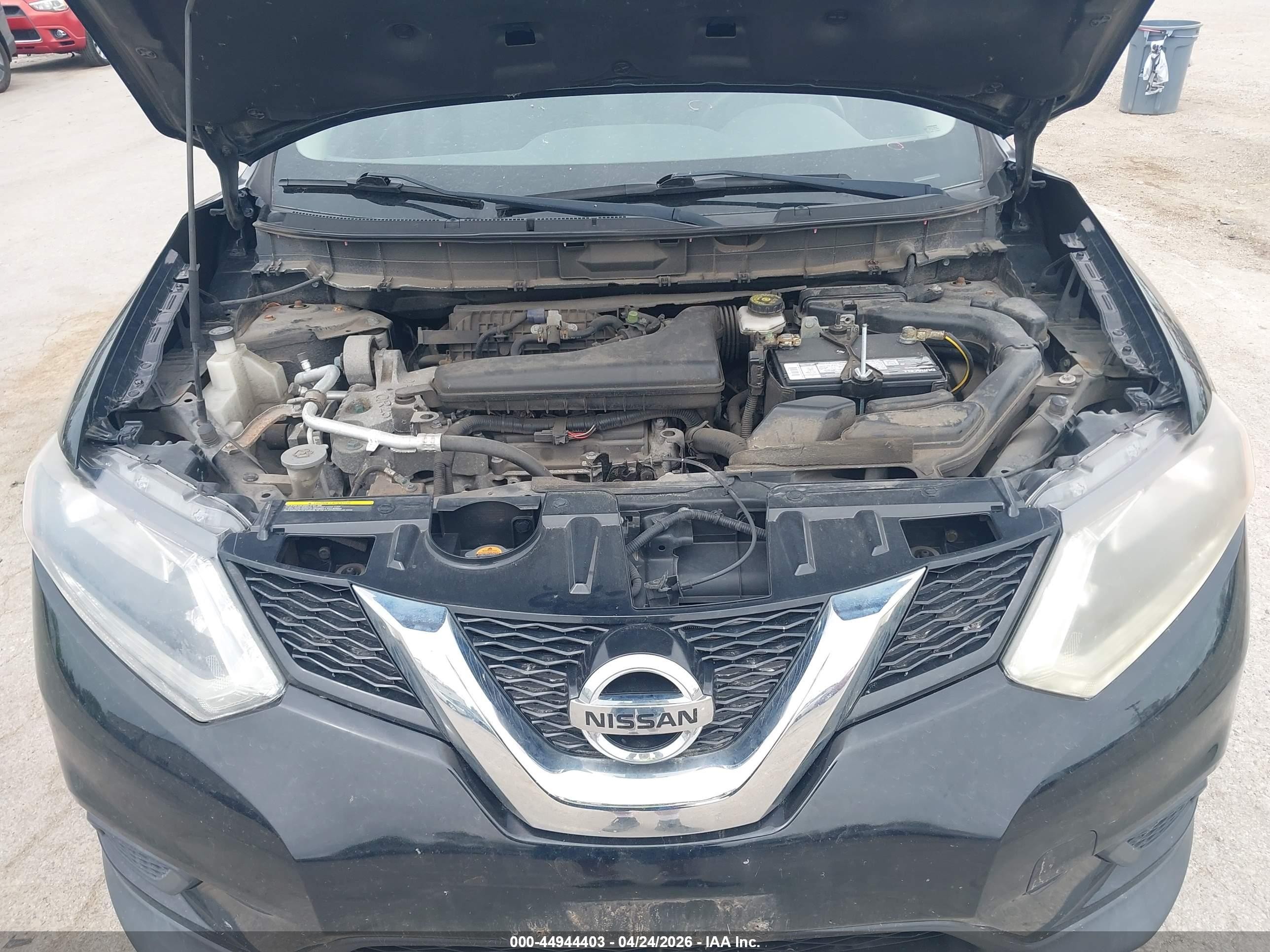 2015 Nissan Rogue S Black vin: KNMAT2MT1FP500244