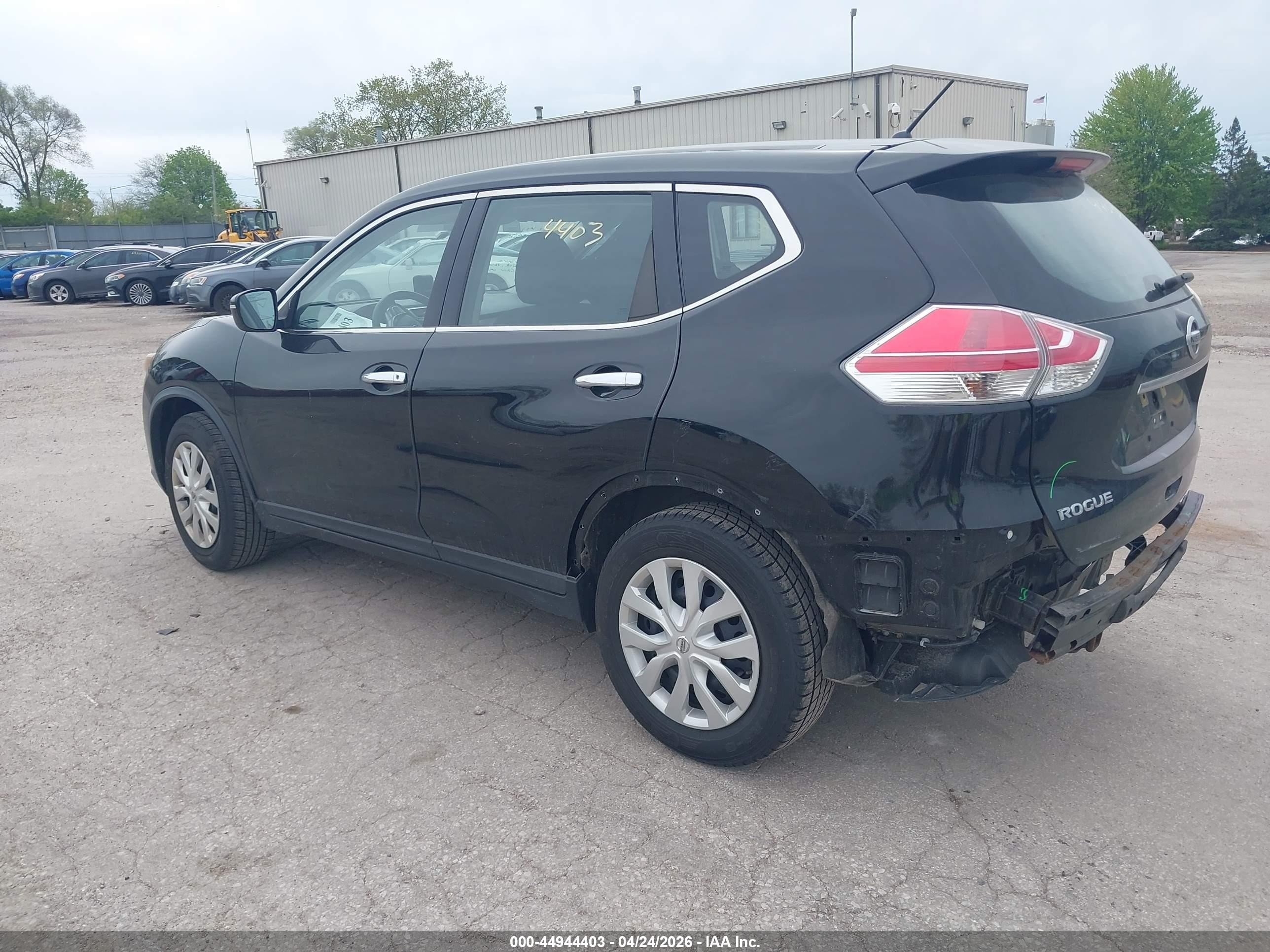 2015 Nissan Rogue S Black vin: KNMAT2MT1FP500244