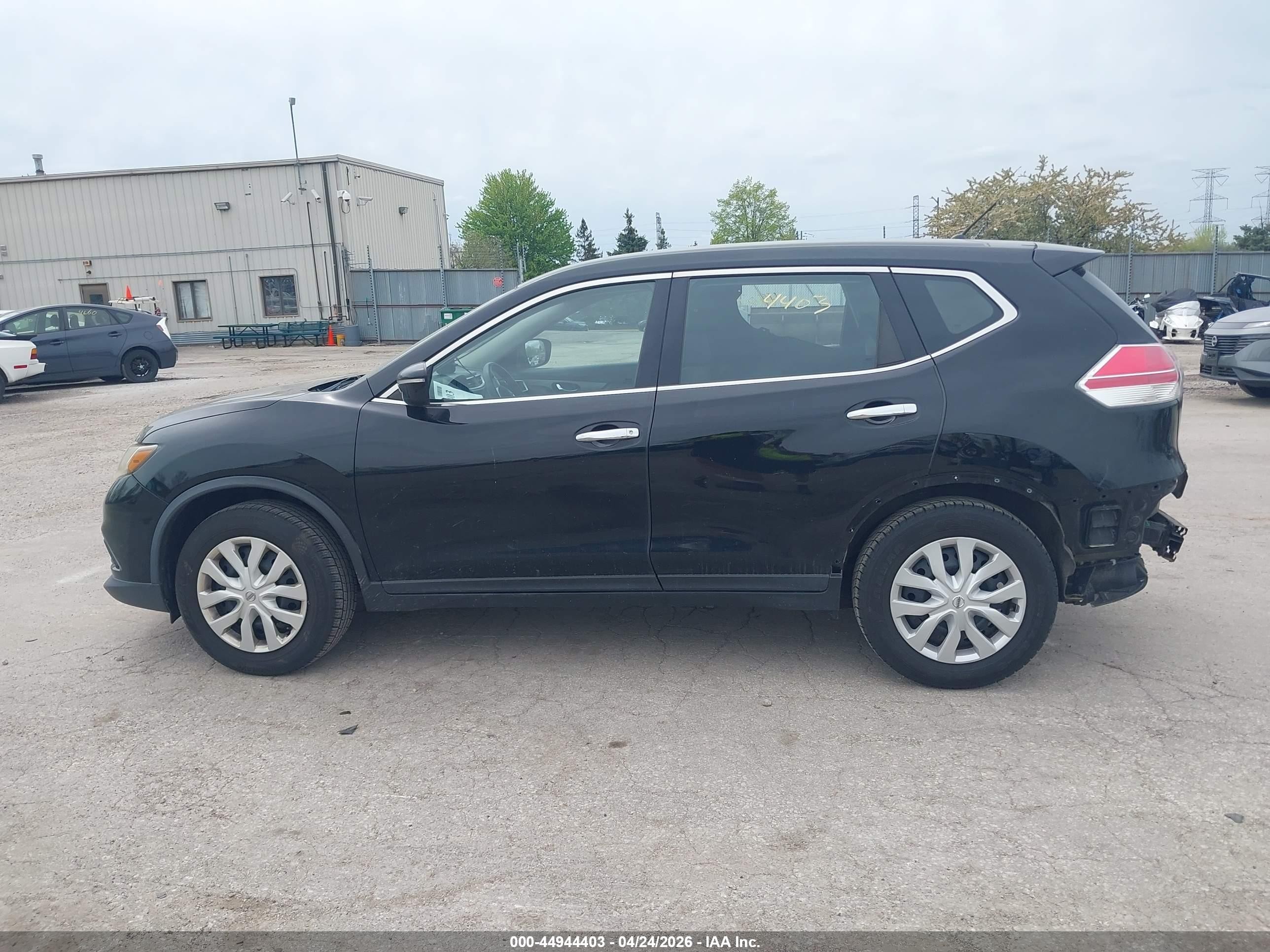 2015 Nissan Rogue S Black vin: KNMAT2MT1FP500244