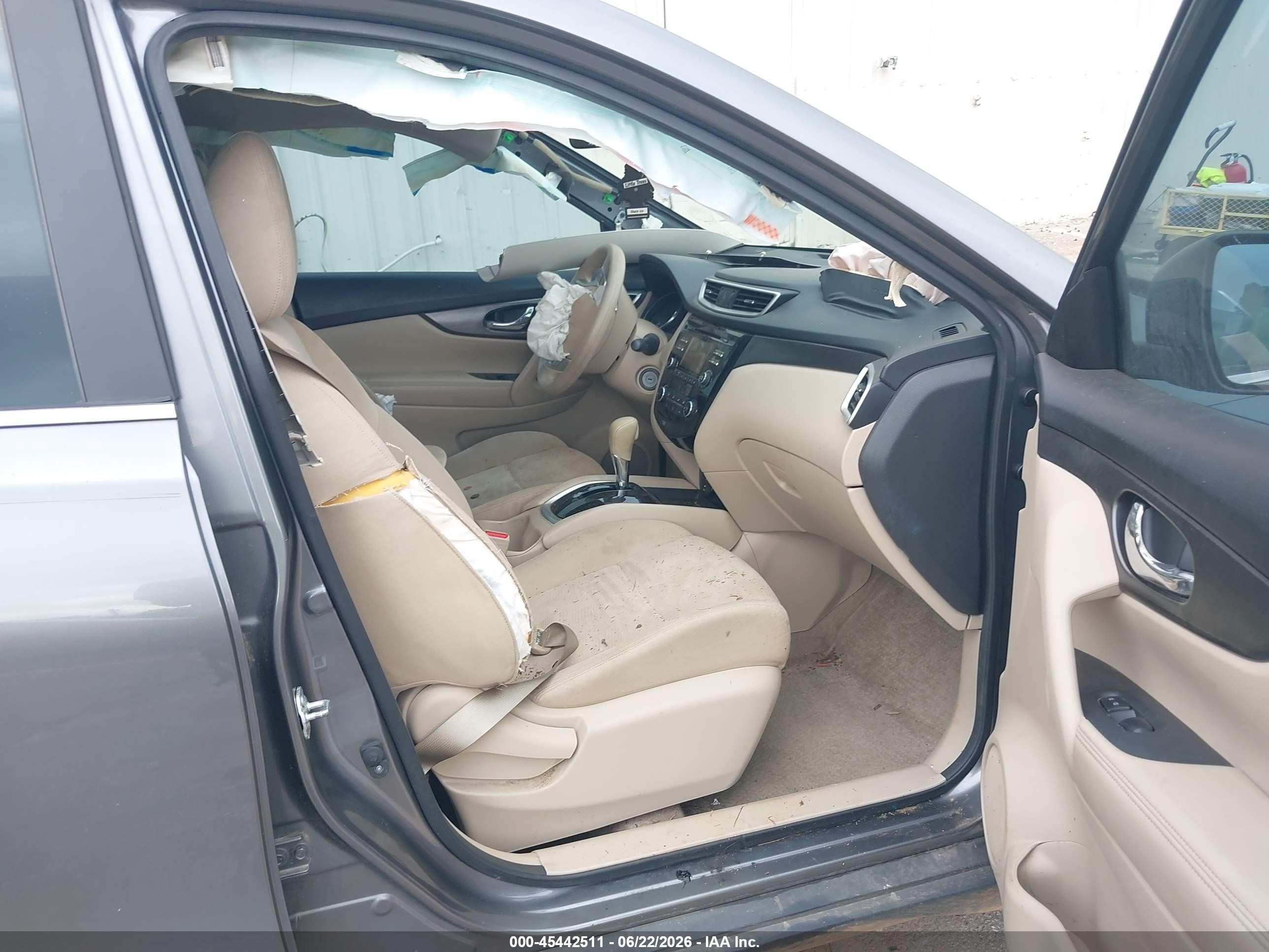 2015 Nissan Rogue S Gray vin: KNMAT2MT1FP514791