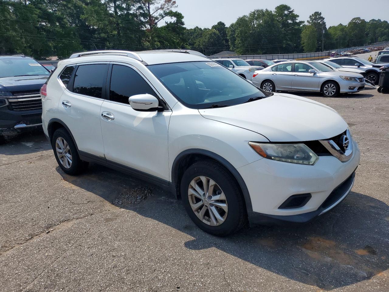 2015 Nissan Rogue Sv White vin: KNMAT2MT1FP527993
