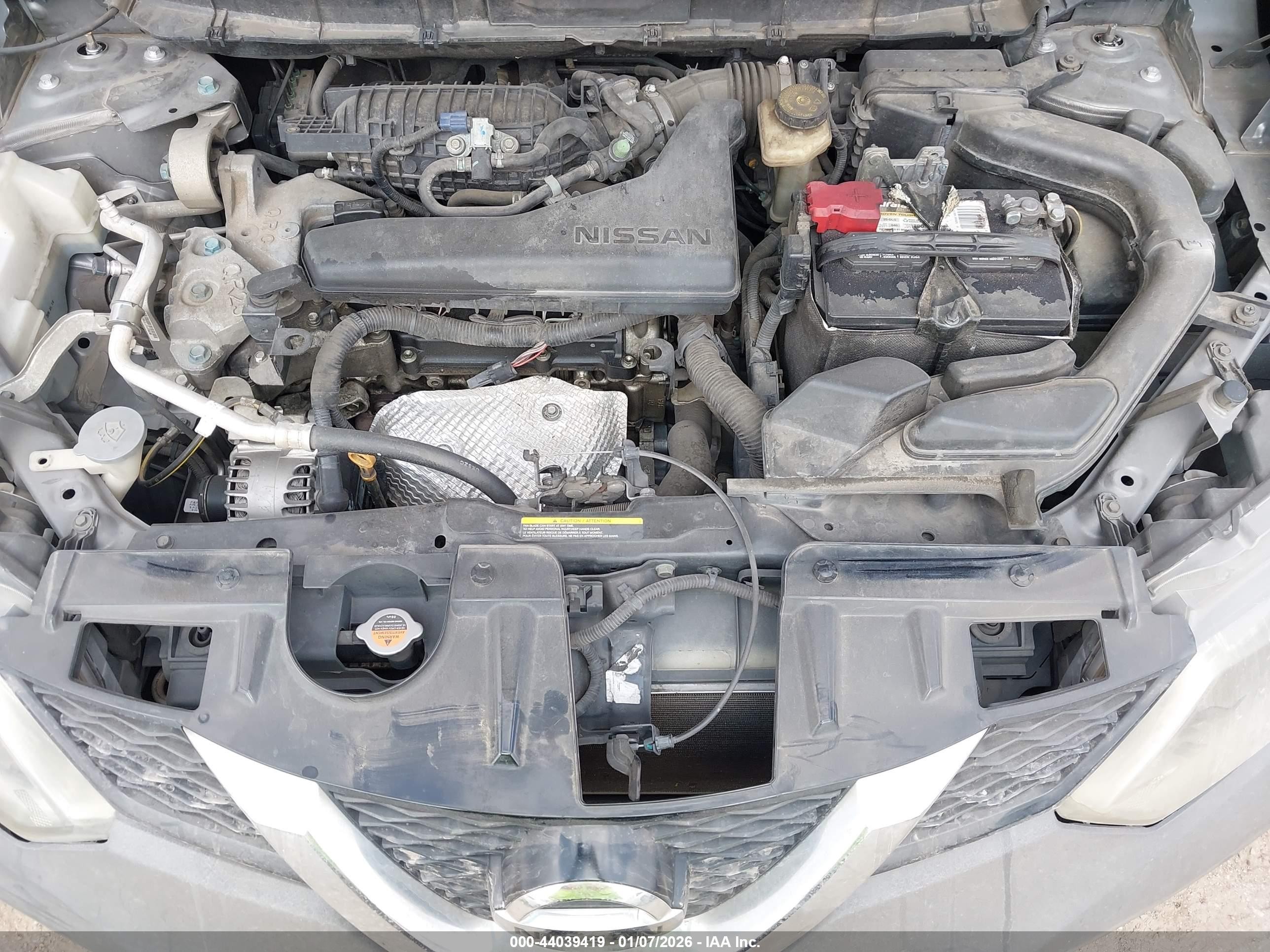 2015 Nissan Rogue Sv Серый vin: KNMAT2MT1FP534877