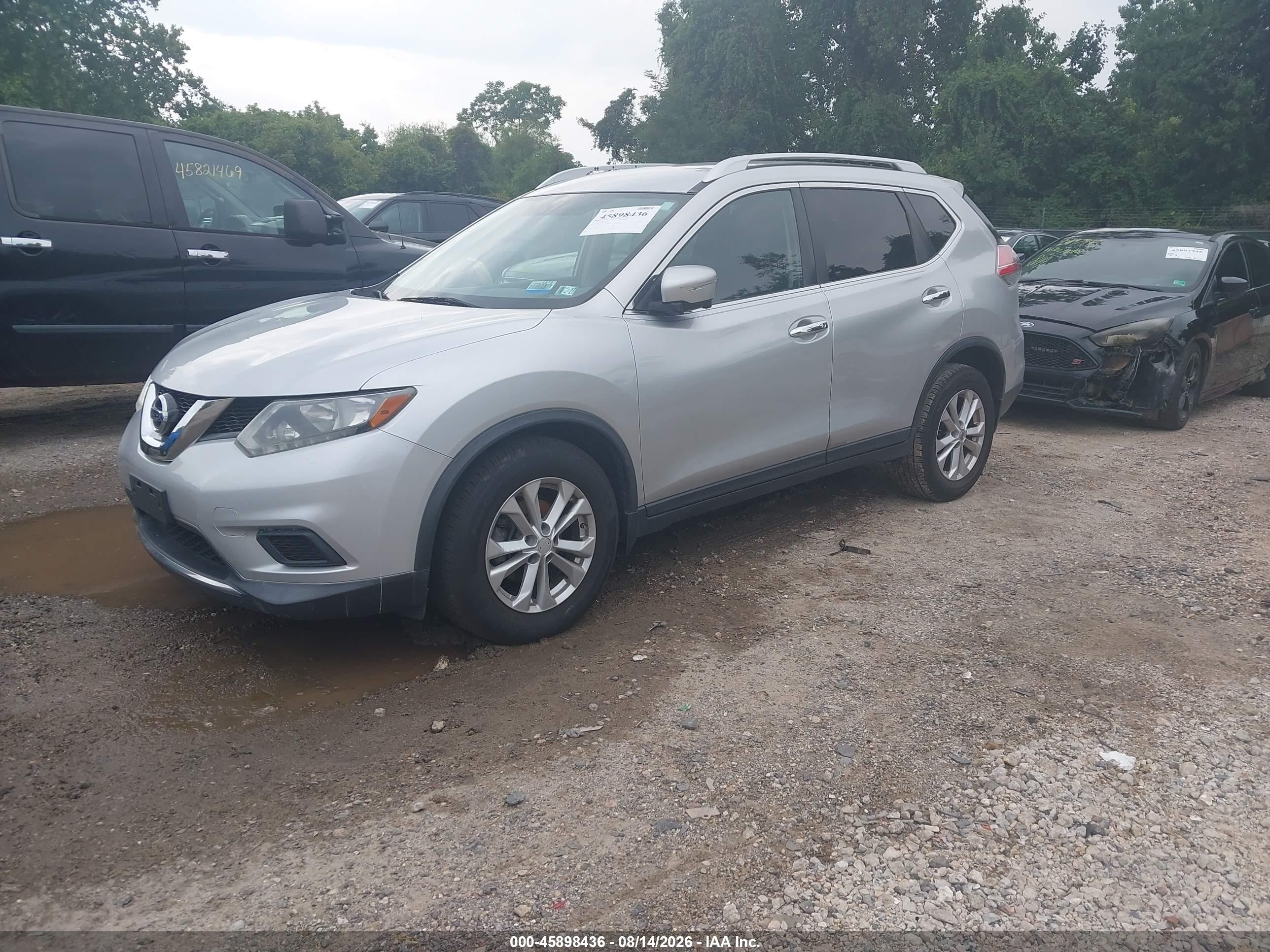 2015 Nissan Rogue Sv Silver vin: KNMAT2MT1FP546527