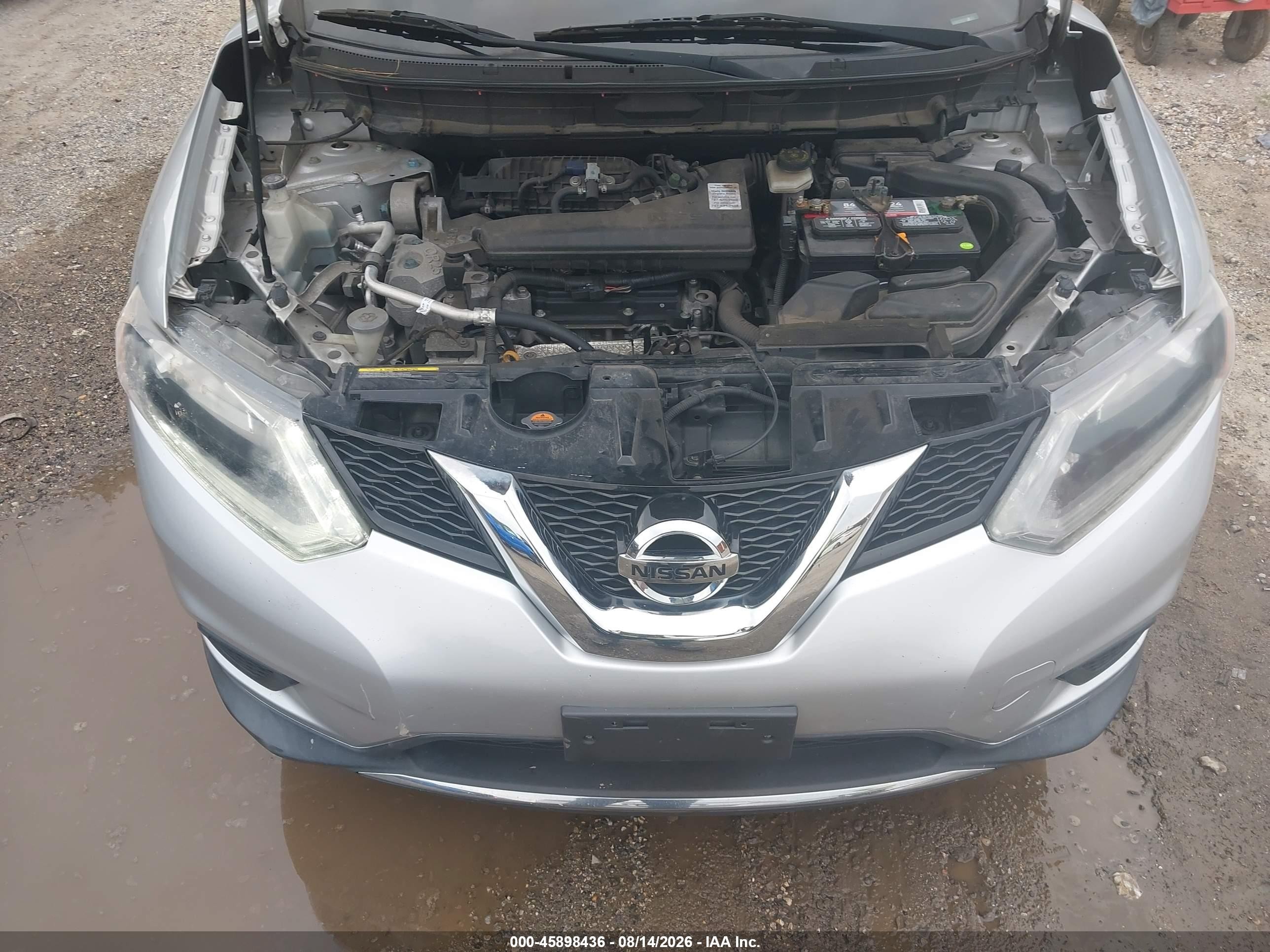 2015 Nissan Rogue Sv Silver vin: KNMAT2MT1FP546527
