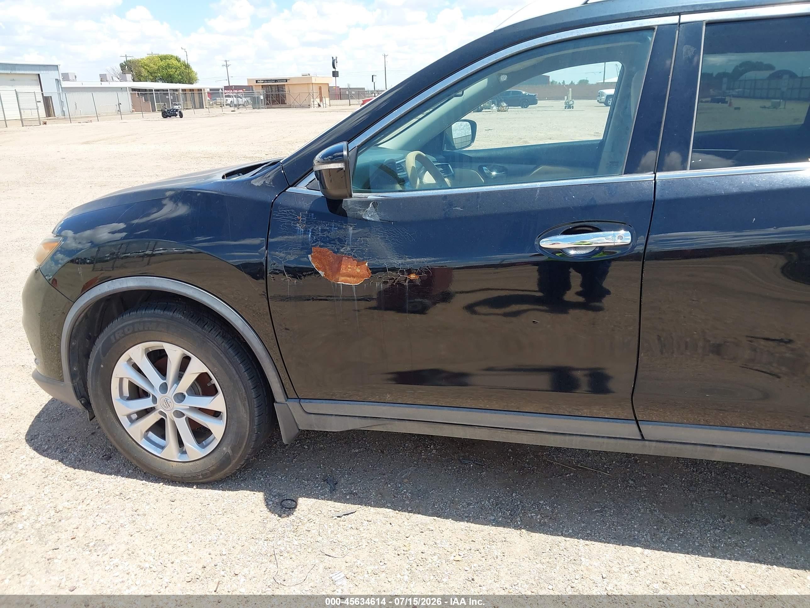 2015 Nissan Rogue Sv Черный vin: KNMAT2MT1FP548617