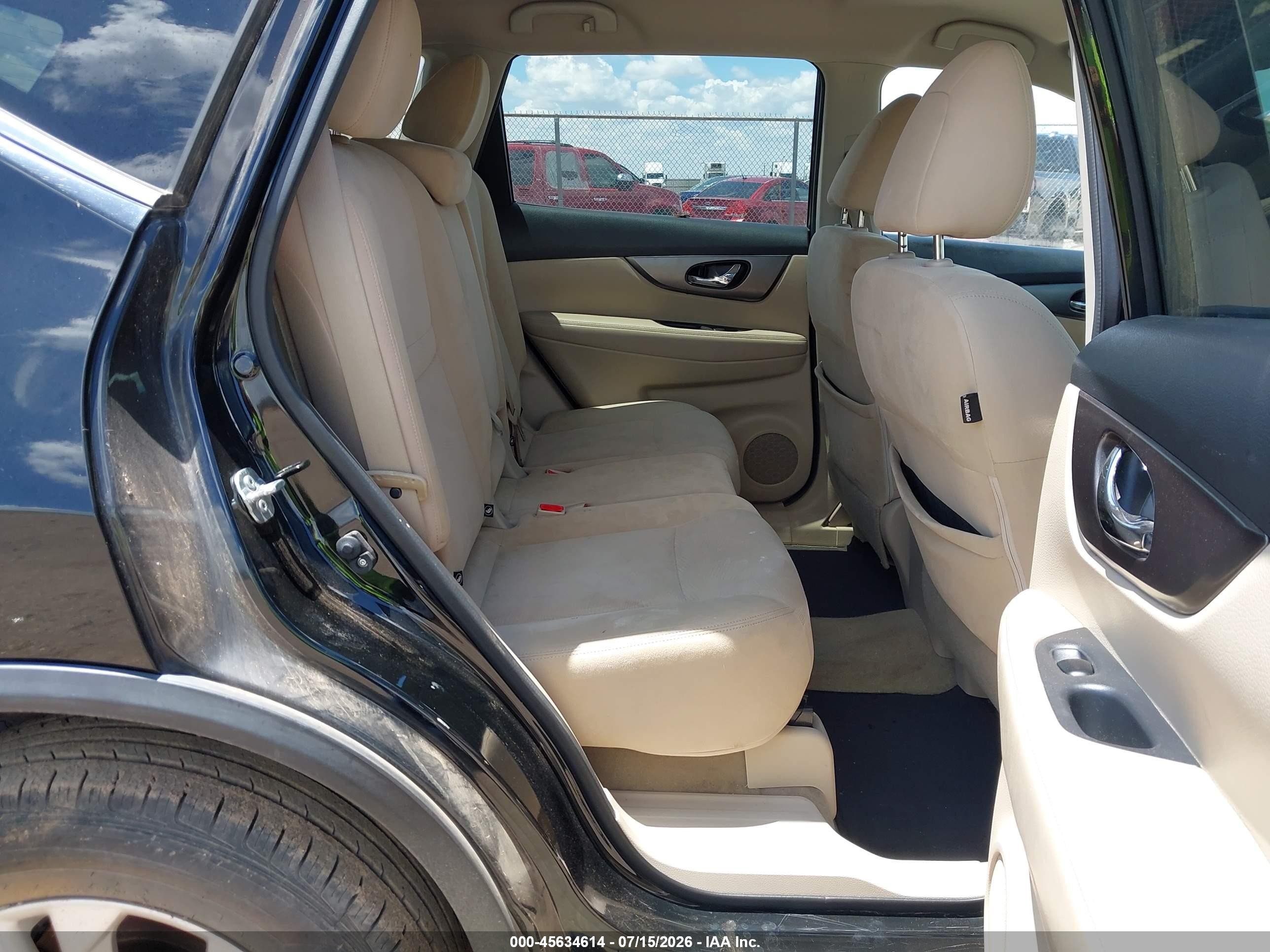2015 Nissan Rogue Sv Черный vin: KNMAT2MT1FP548617