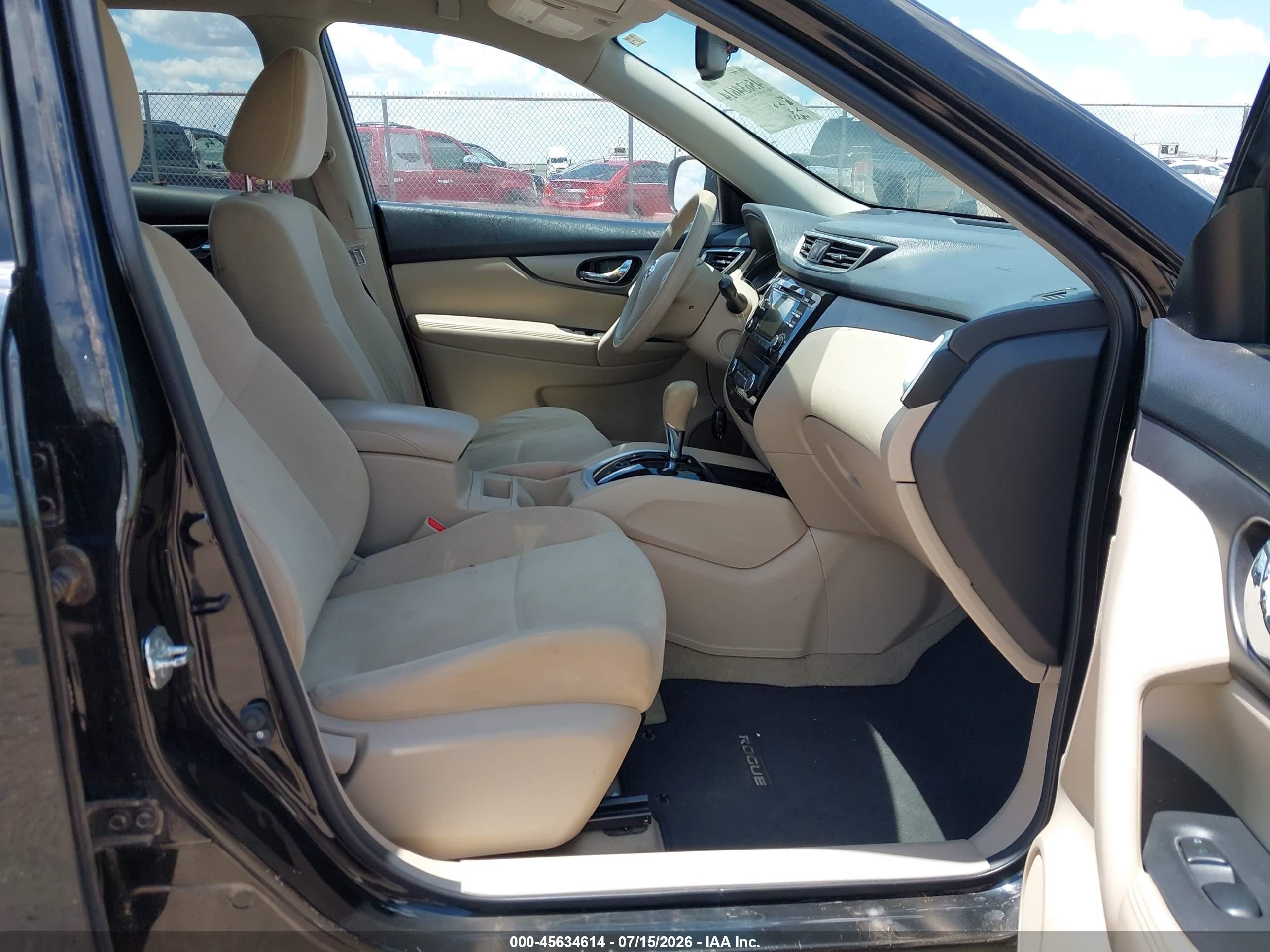 2015 Nissan Rogue Sv Черный vin: KNMAT2MT1FP548617