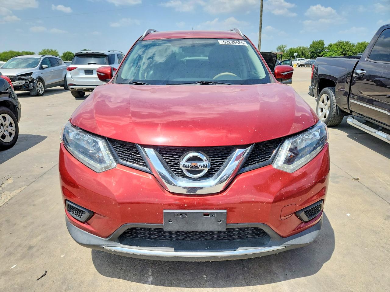 2015 Nissan Rogue Sv Red vin: KNMAT2MT1FP563649