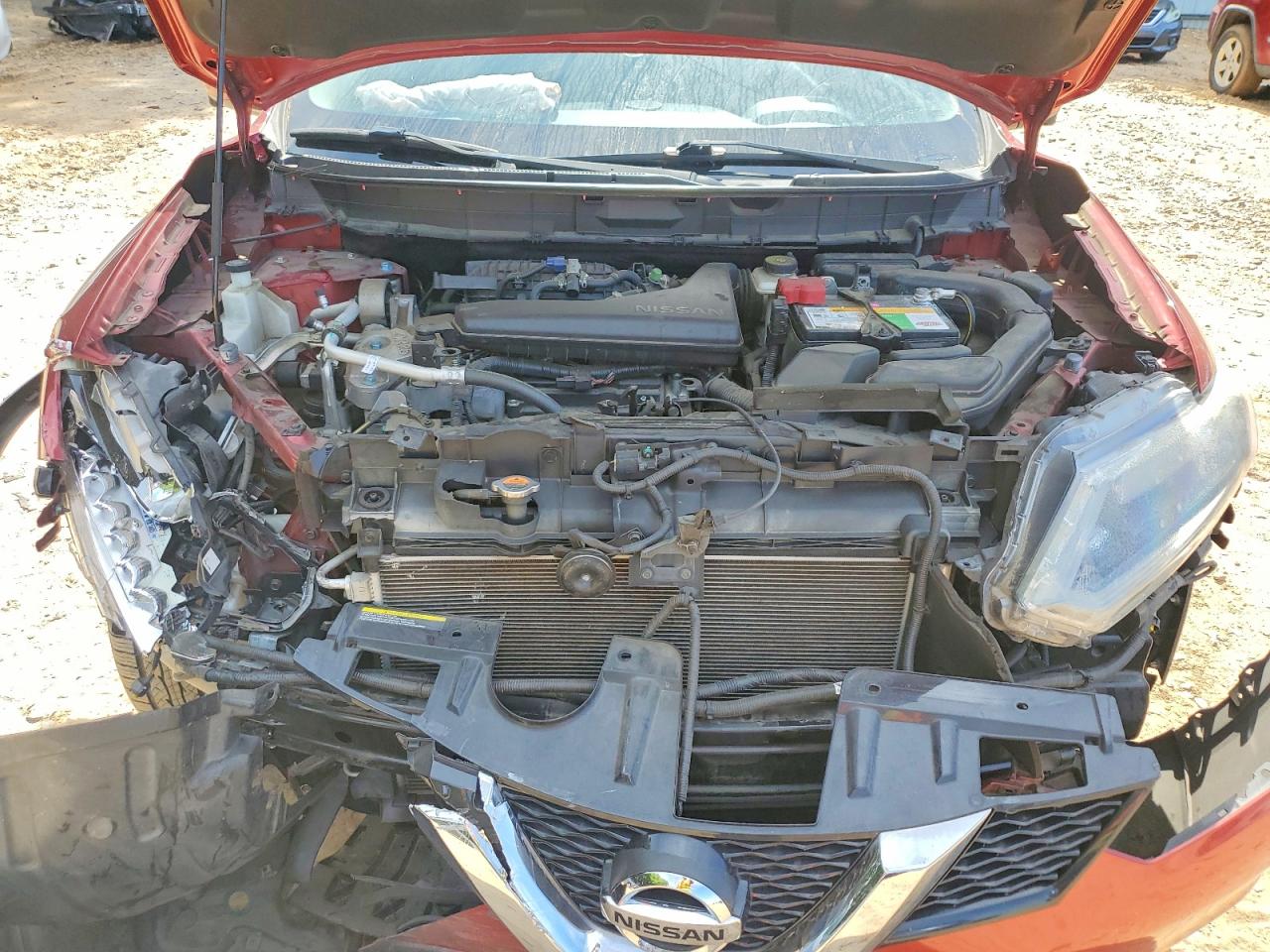 2015 Nissan Rogue Sv Red vin: KNMAT2MT1FP571170