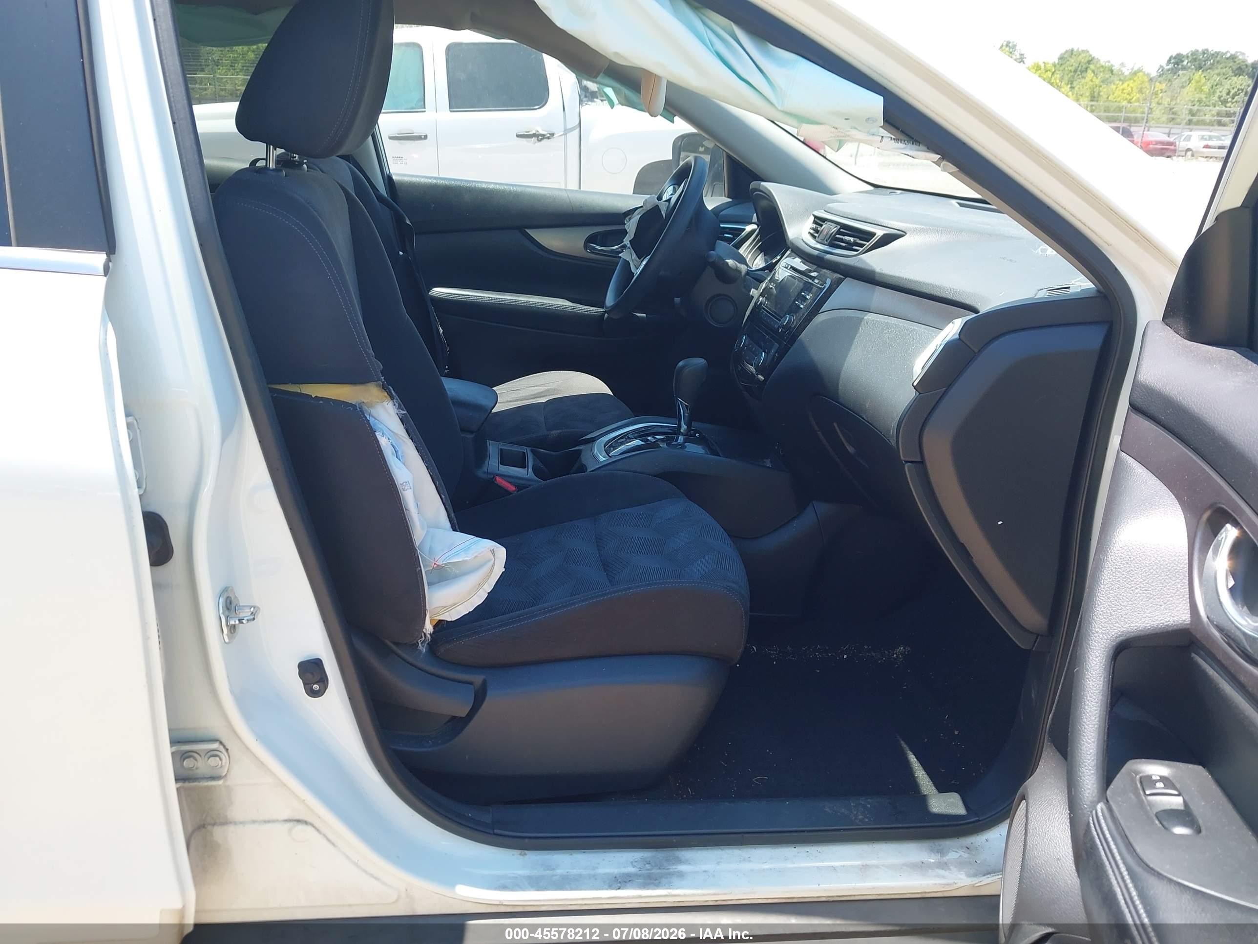 2015 Nissan Rogue Sv White vin: KNMAT2MT1FP571363