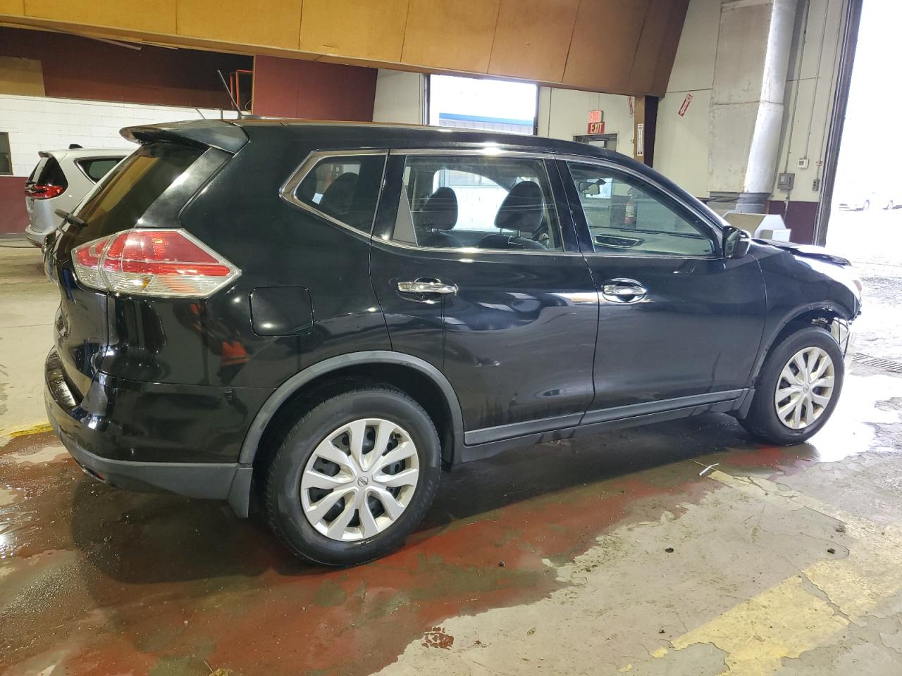 2015 Nissan Rogue S Black vin: KNMAT2MT1FP574120