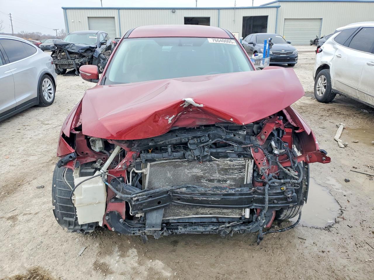 2015 Nissan Rogue S Red vin: KNMAT2MT1FP578488