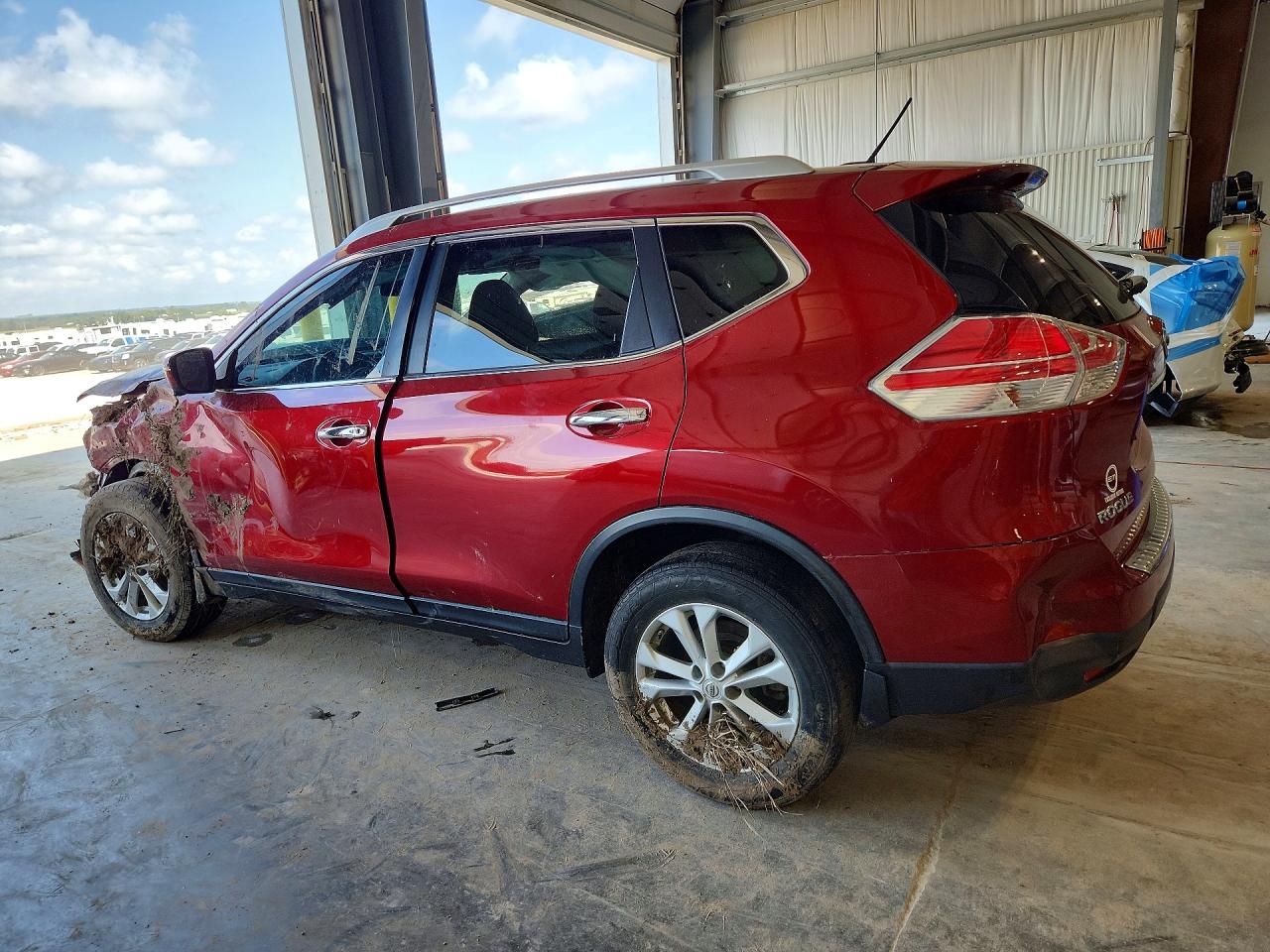 2015 Nissan Rogue Sv Red vin: KNMAT2MT1FP579057