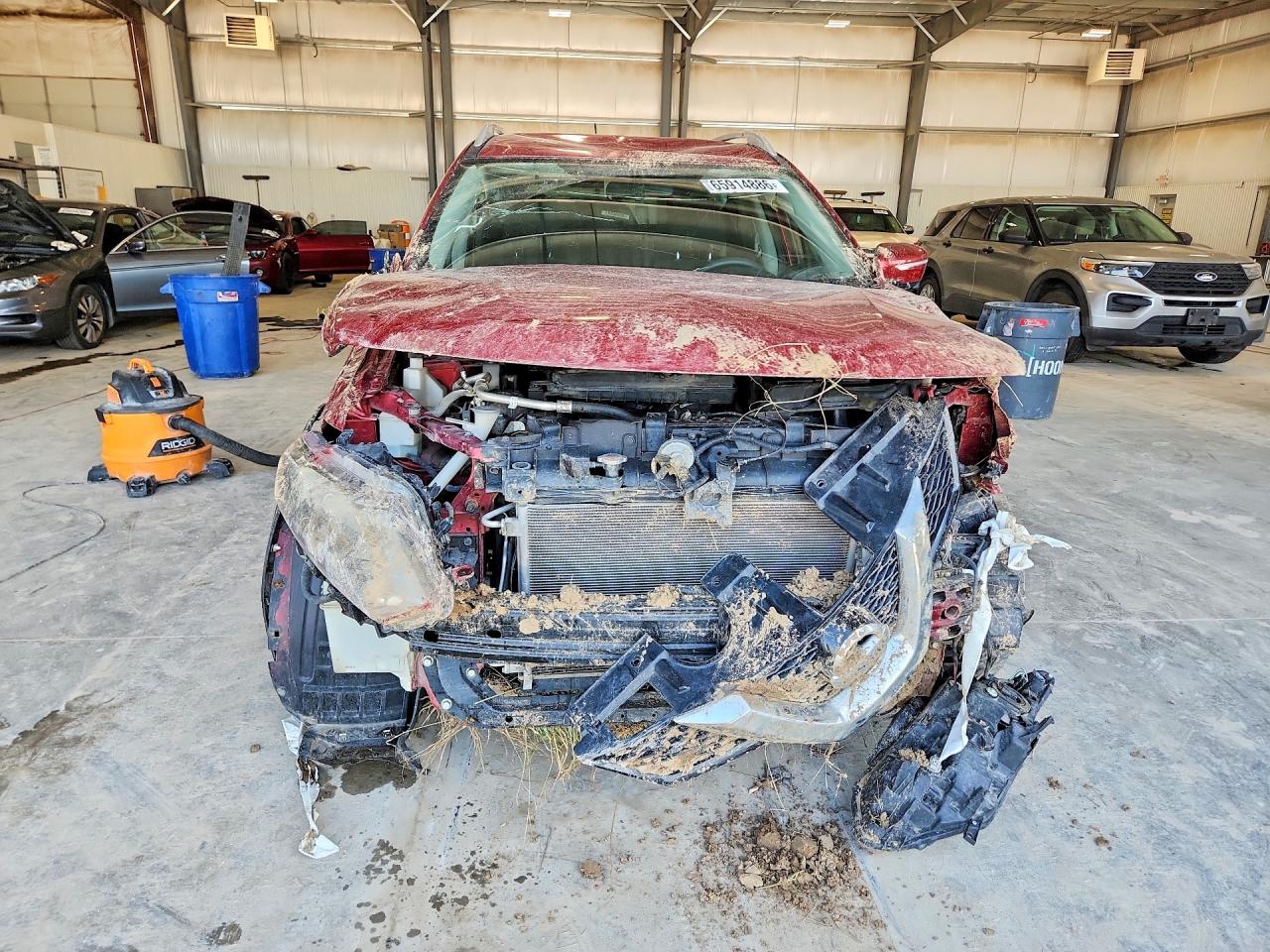 2015 Nissan Rogue Sv Red vin: KNMAT2MT1FP579057